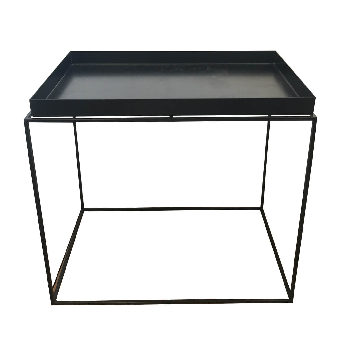 Hay tray side table black