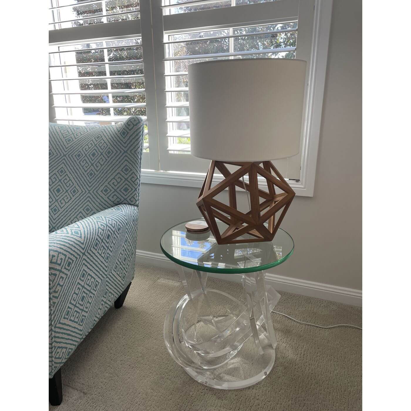 Haziza lucite side table