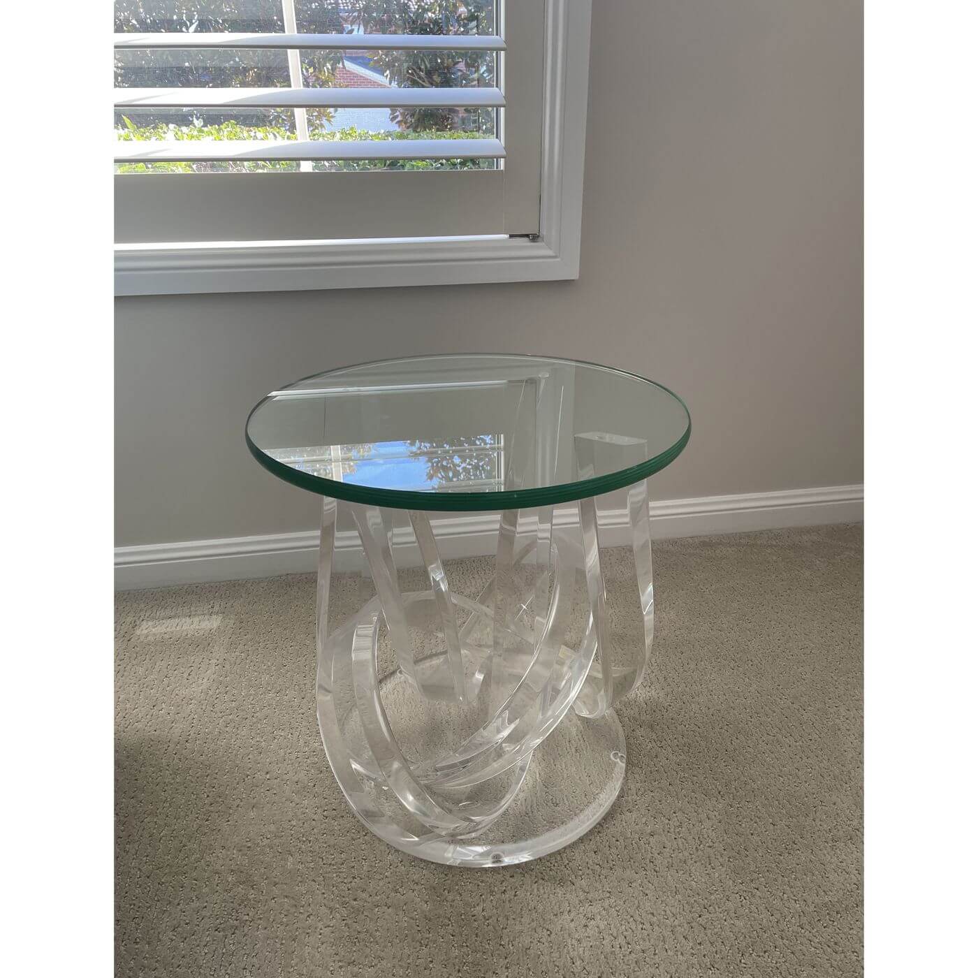 Haziza lucite side table