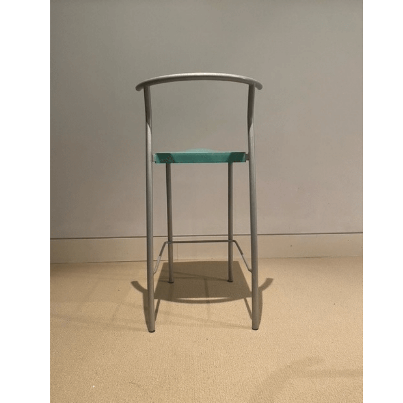 Two Design Lovers Hi-glob bar stool by Philippe Starck for Kartell aqua back