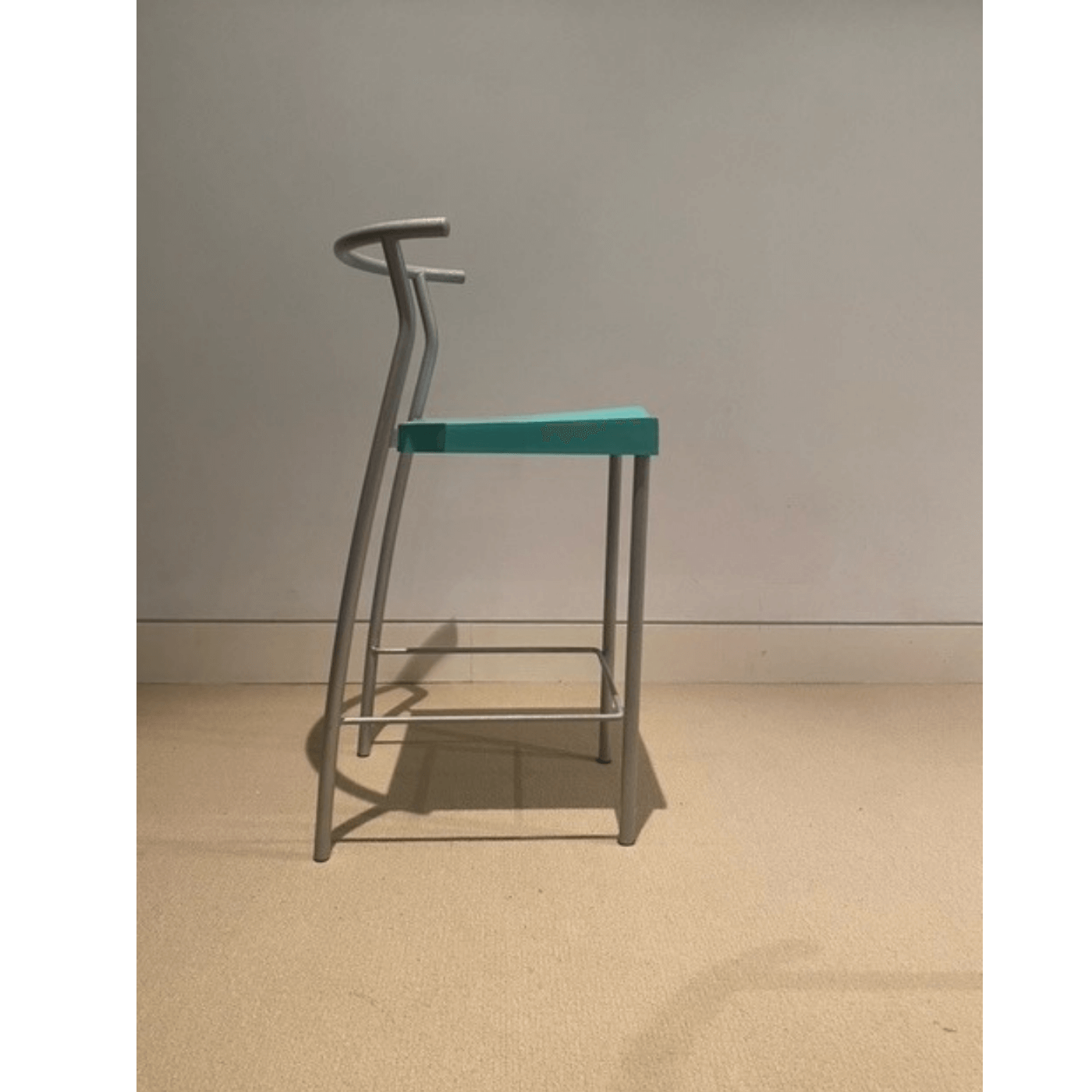 Two Design Lovers Hi-glob bar stool by Philippe Starck for Kartell aqua