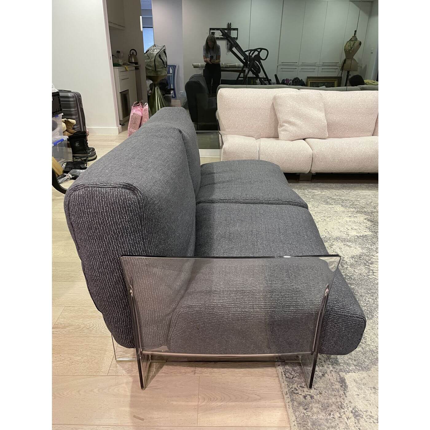 Kartell Pop Sofa, grey 2 seater