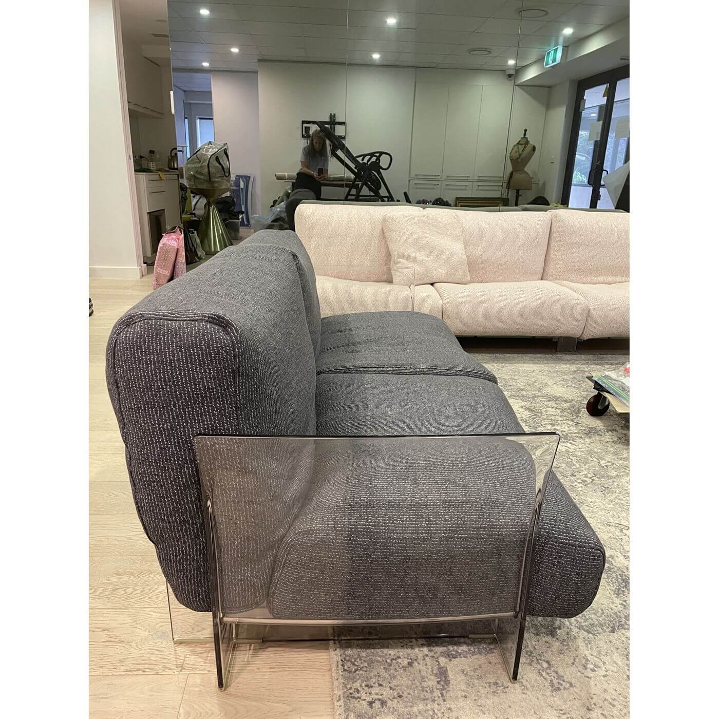 Kartell Pop Sofa, grey 2 seater