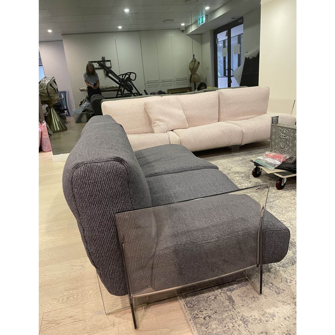 Kartell Pop Sofa, grey 2 seater