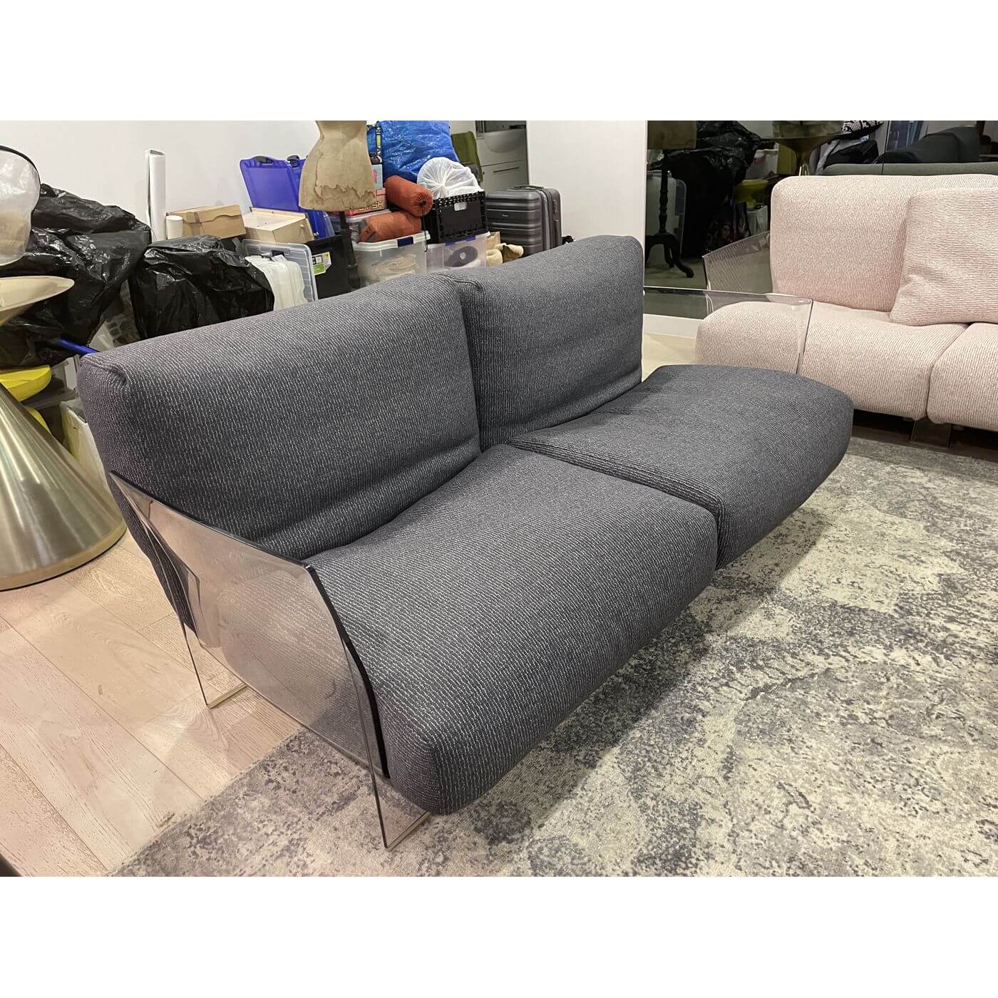 Kartell Pop Sofa, grey 2 seater