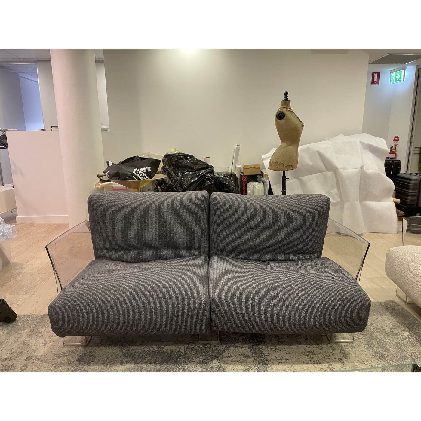 Kartell Pop Sofa, grey 2 seater