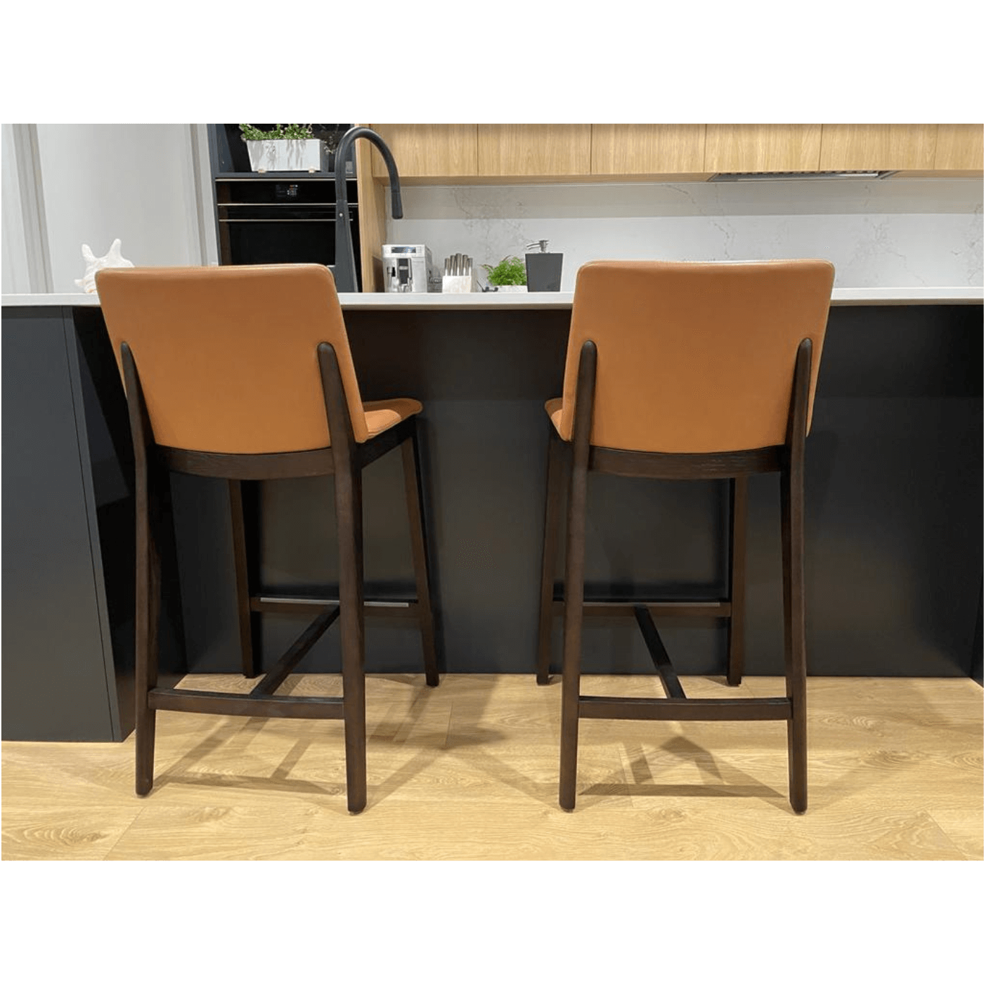 Two-Design-Lovers-King-Living-Leather-Bar-Stools