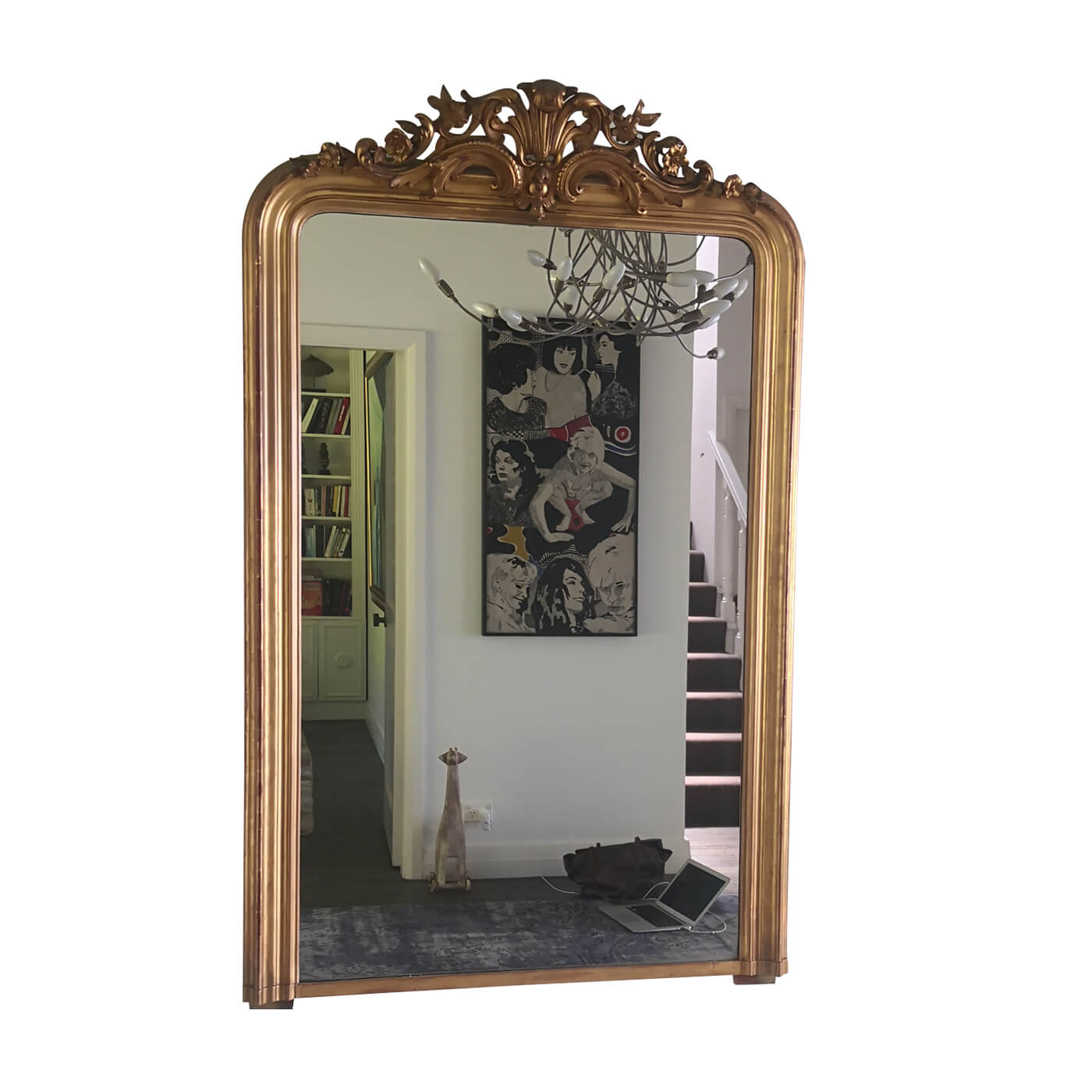 Large Antique Louis Philippe gilt mirror