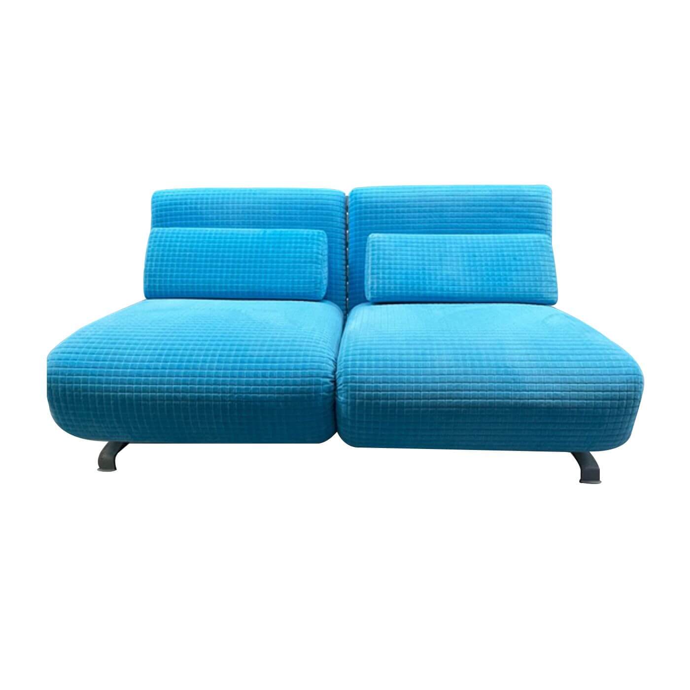 Futura LeVele double sofa in bright blue velvet