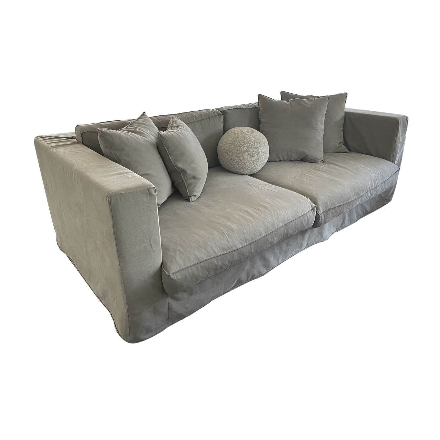 MCM House Hampton sofa grey linen