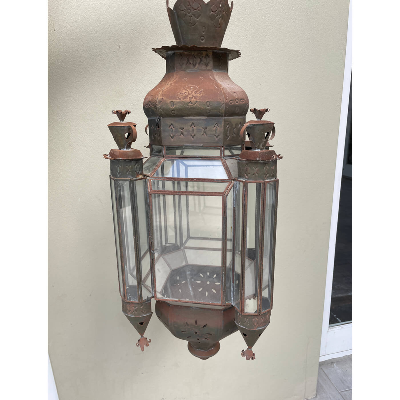 Moroccan lantern, wired