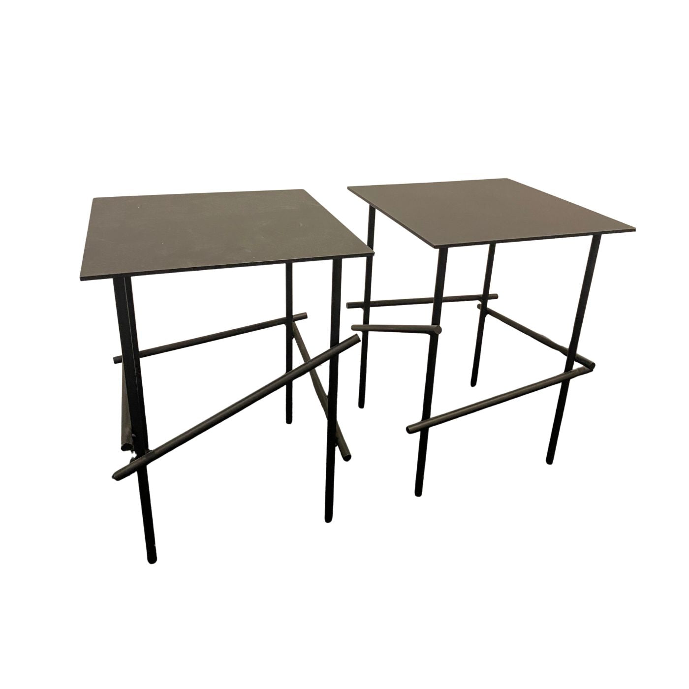 Moroso Shanghai Square Side Tables, Pair