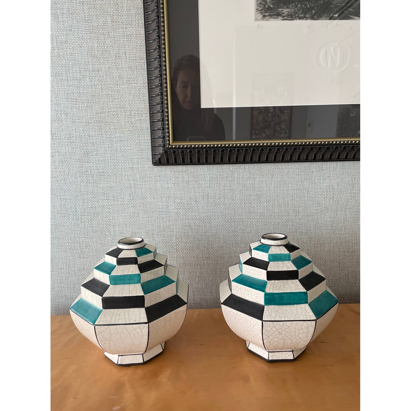 Pair of art deco vases