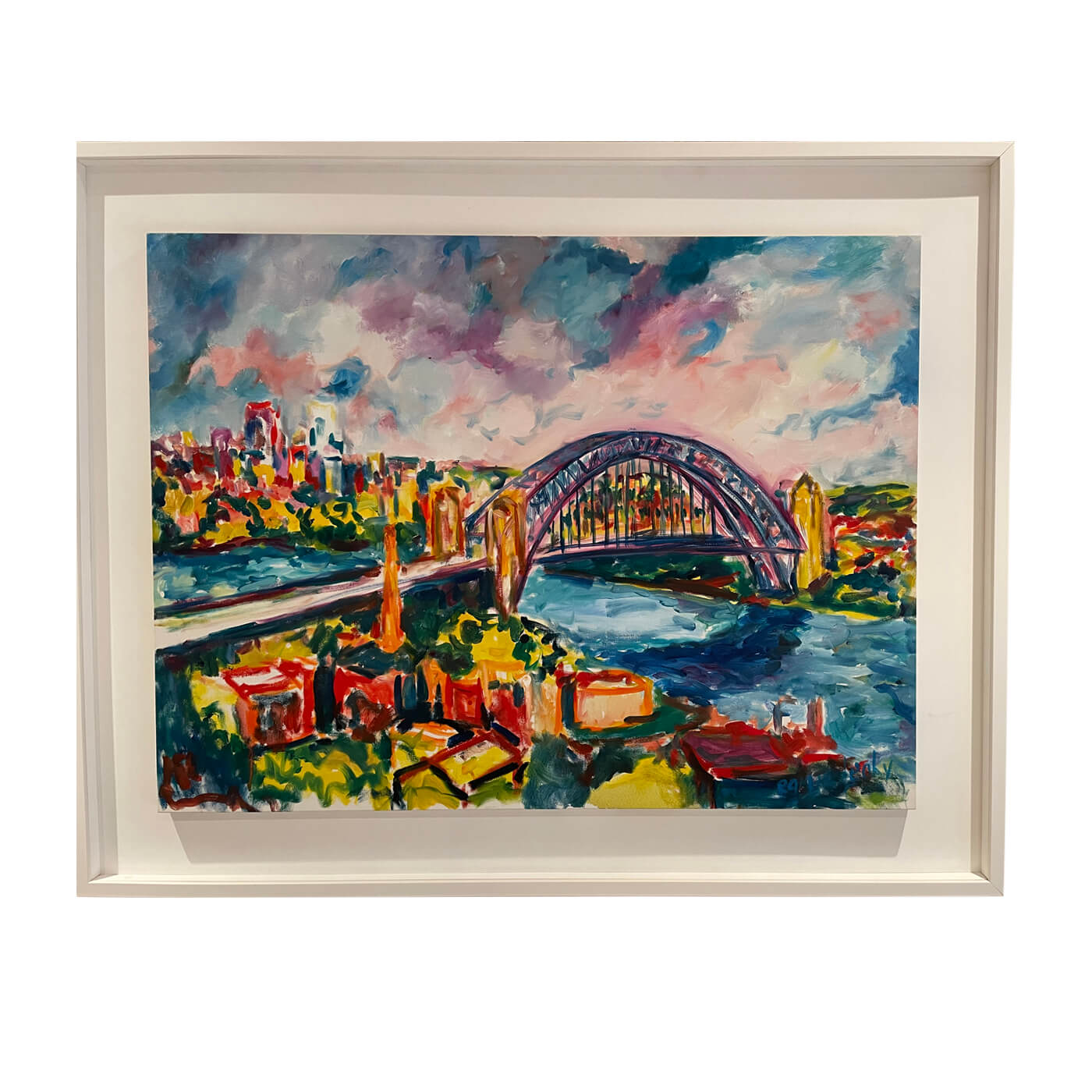 Ramie Leahy Sydney Harbour Bridge oil painting