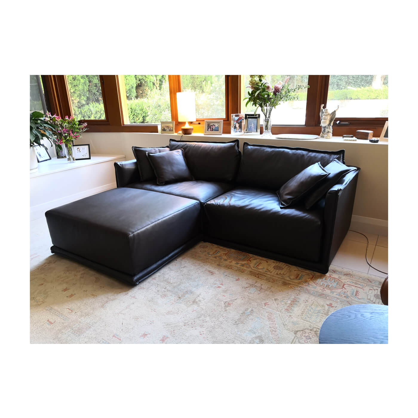 SP01 Max Brown leather sofa