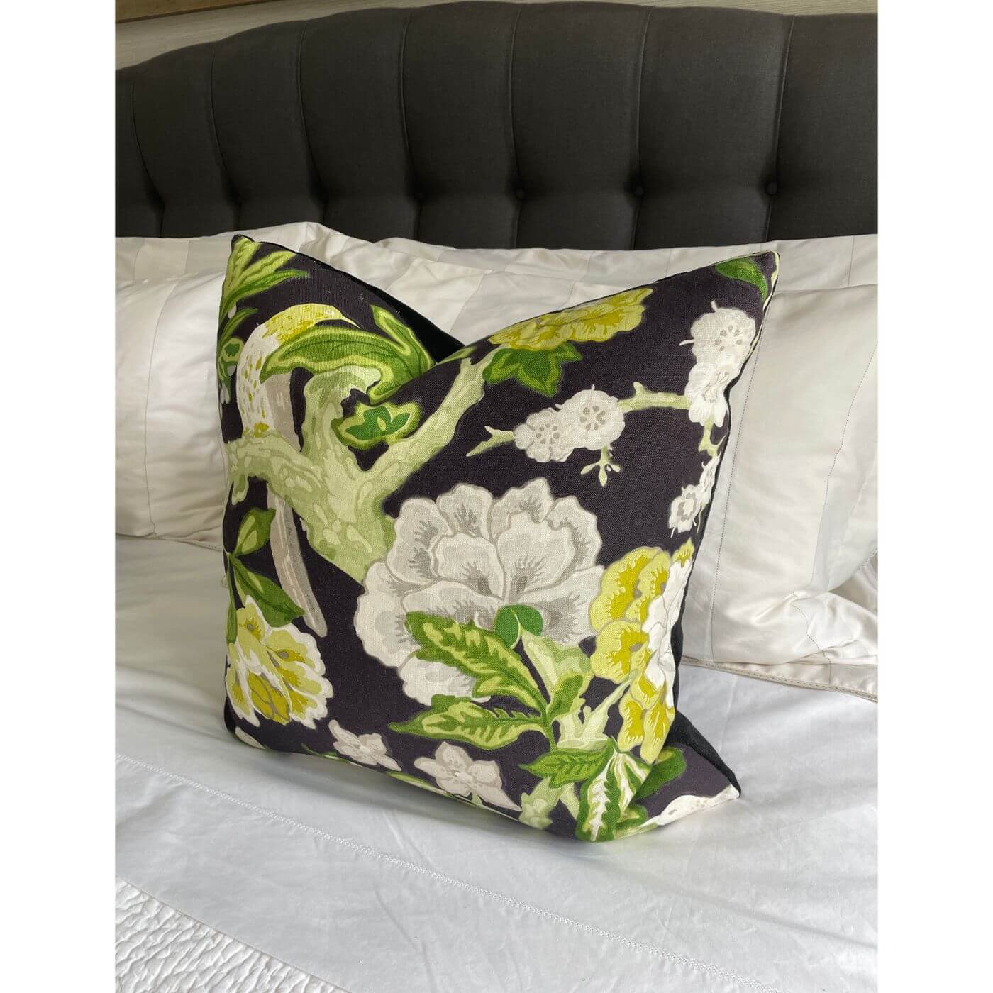 Two Design Lovers Schumacher Mary McDonald Bermuda Blossoms cushions