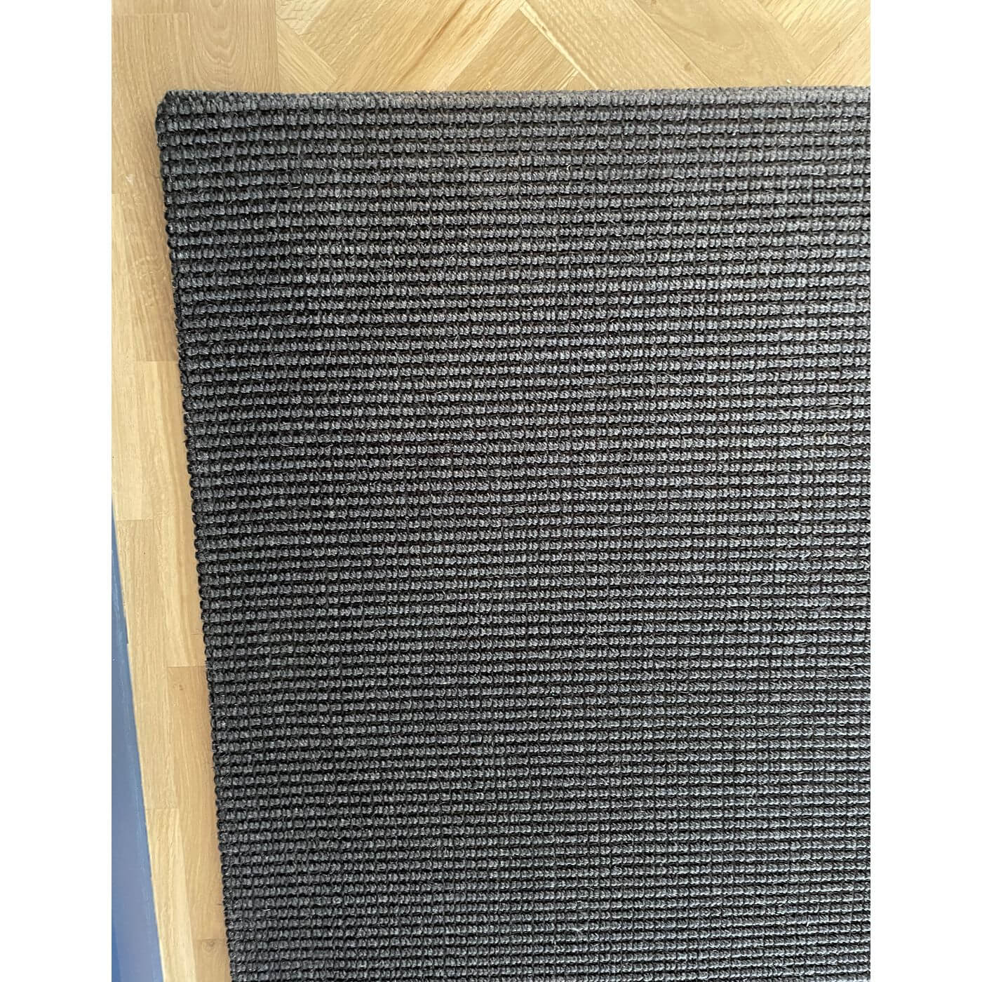 Charcoal sisal floor rug