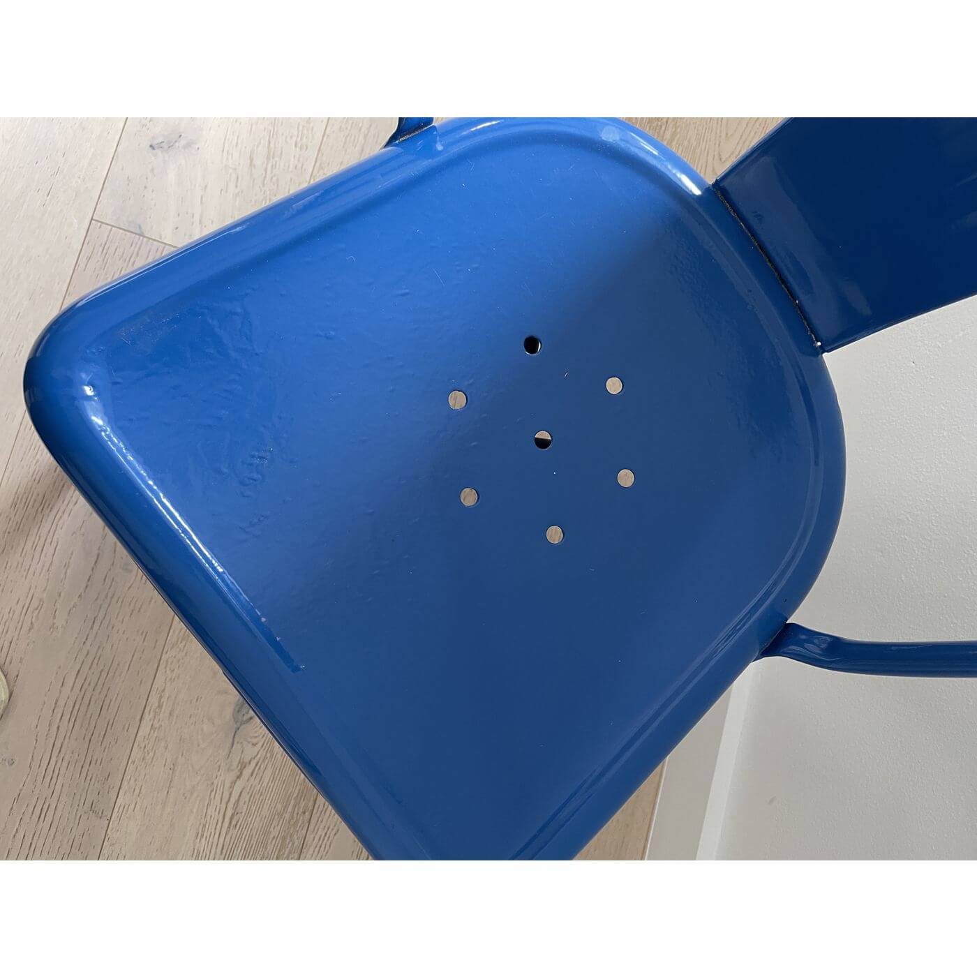 Tolix Chair A in blue, authentic, original