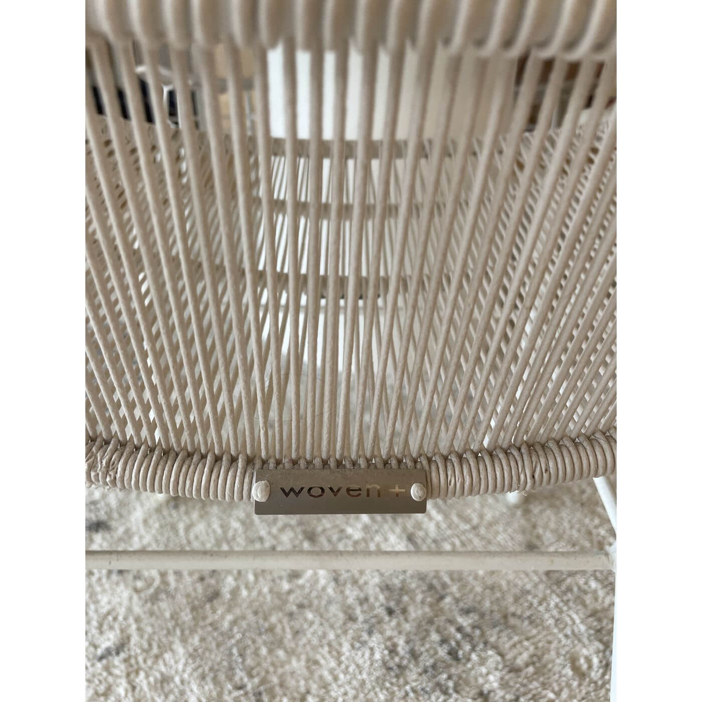 Woven Plus white outdoor chairs