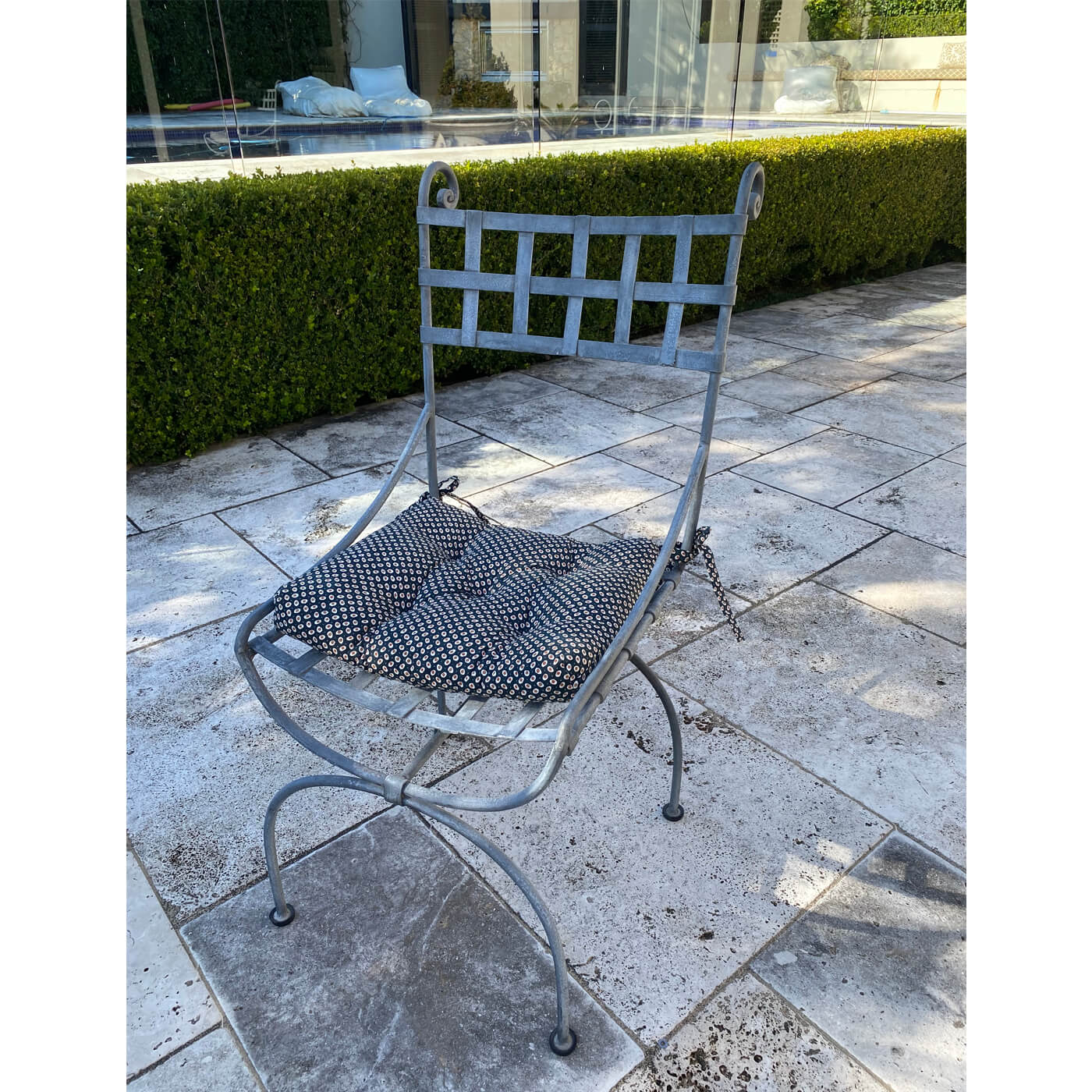 Two-Design-Lovers-wrought-iron-outdoor-dining-chairs-x-8