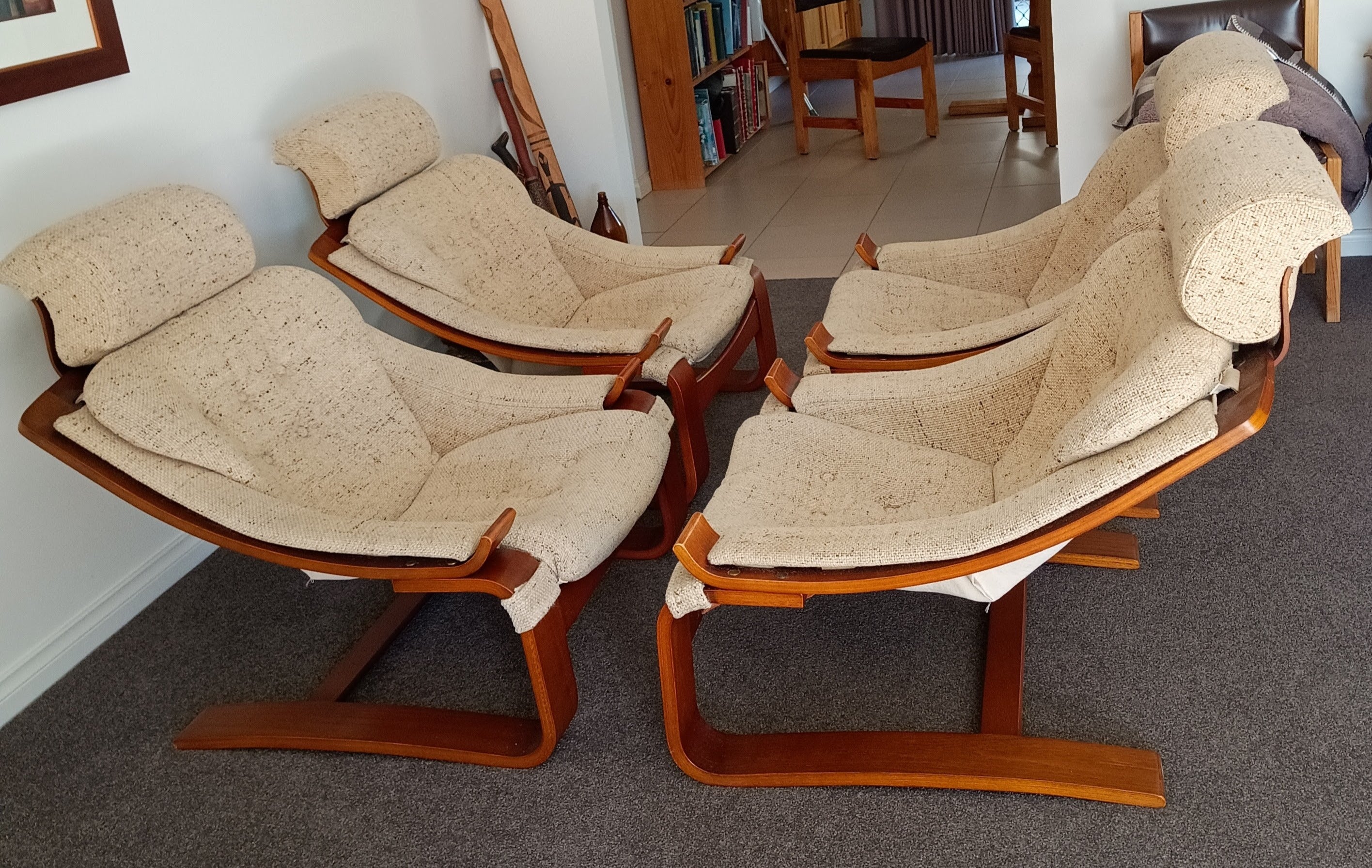 Vintage 1970s Cantilever Armchair, pair