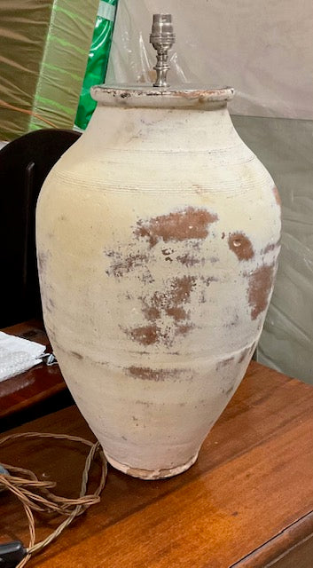 Pottery Lamp Bases, pair