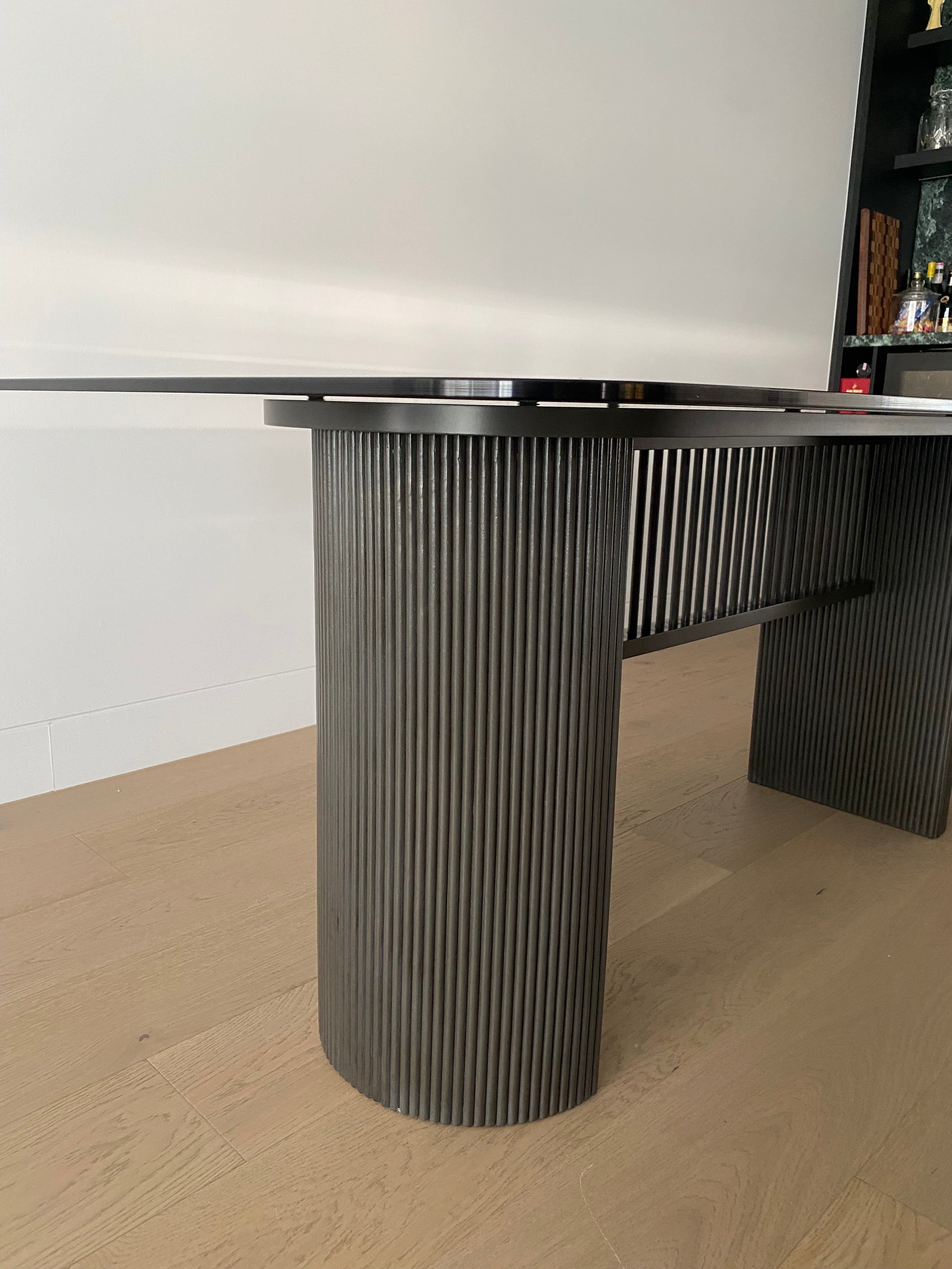 Custom Dining Table with Glass Top