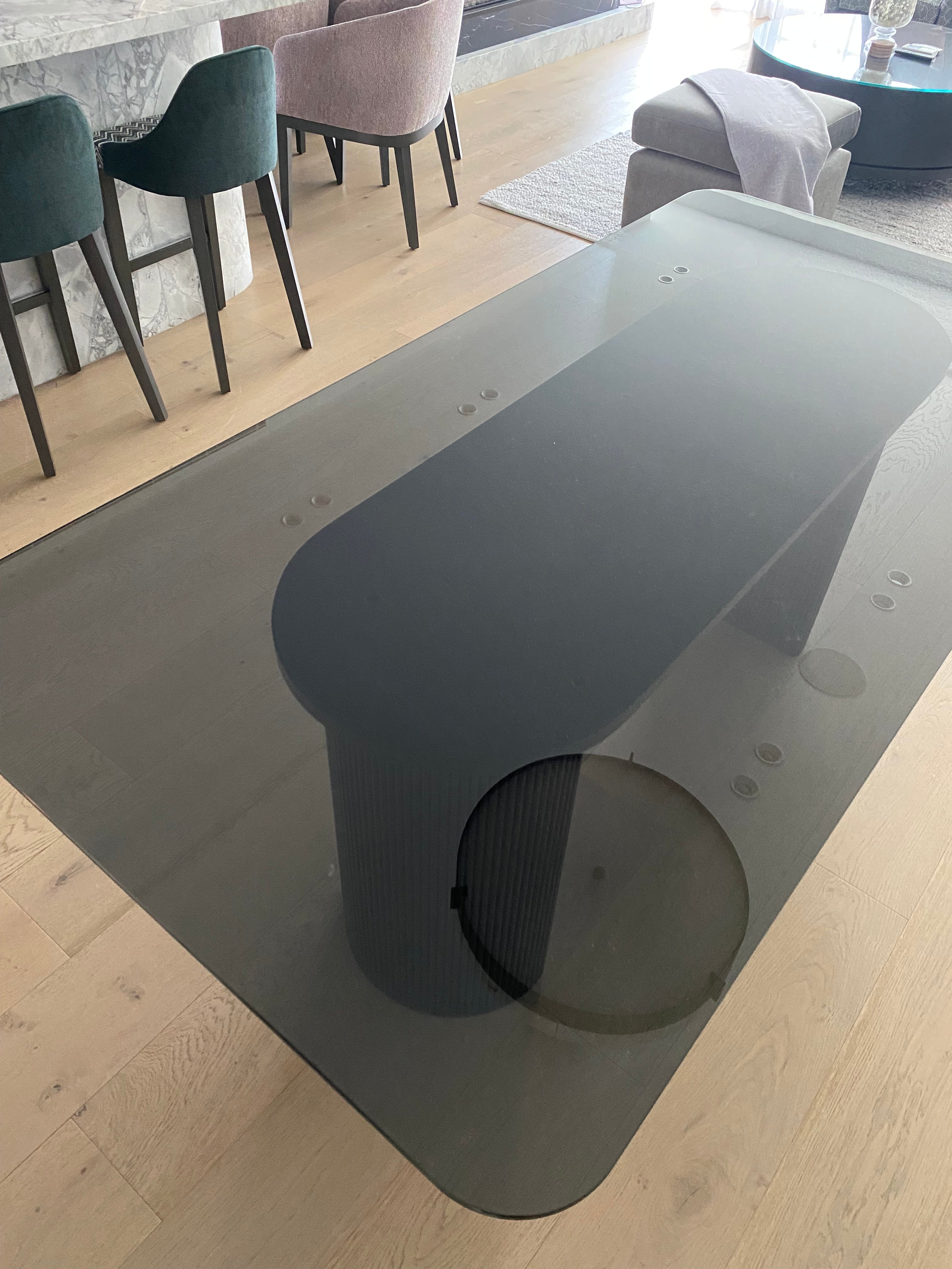 Custom Dining Table with Glass Top