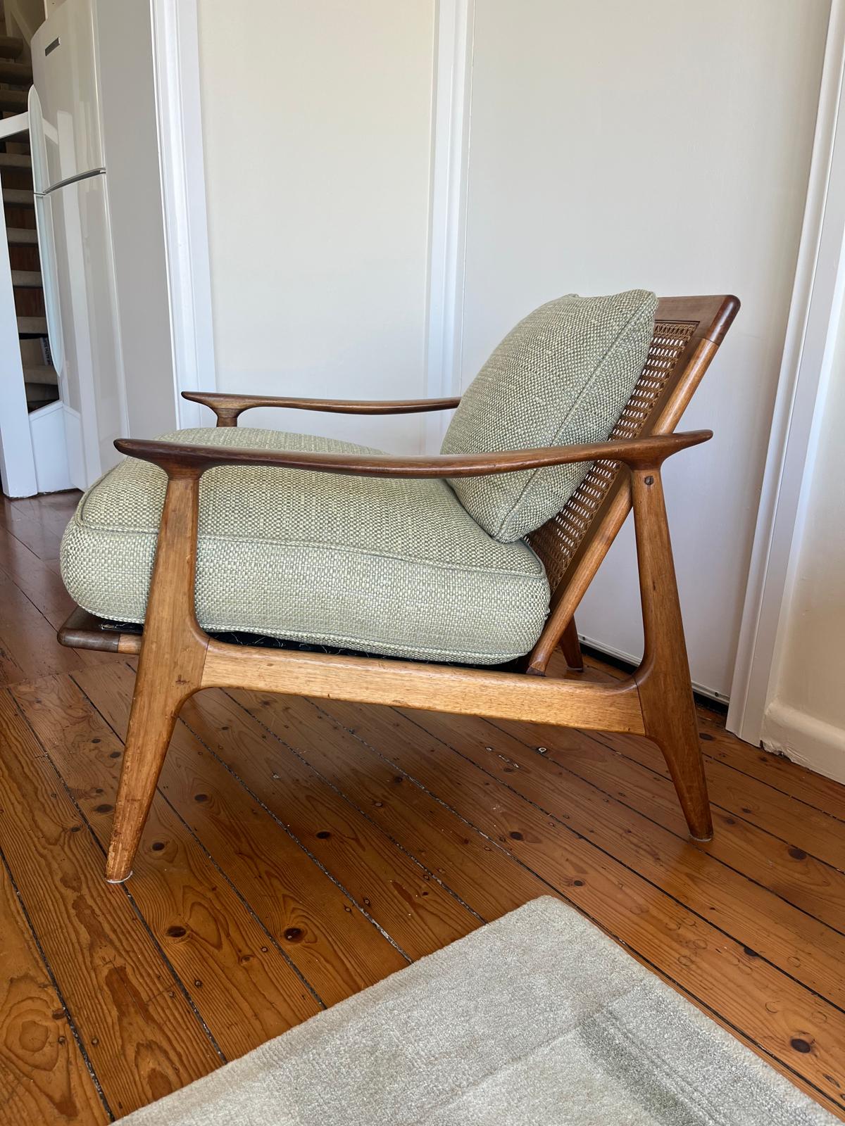 Vintage Parker Knoll Rattan Back Armchair circa 1960s