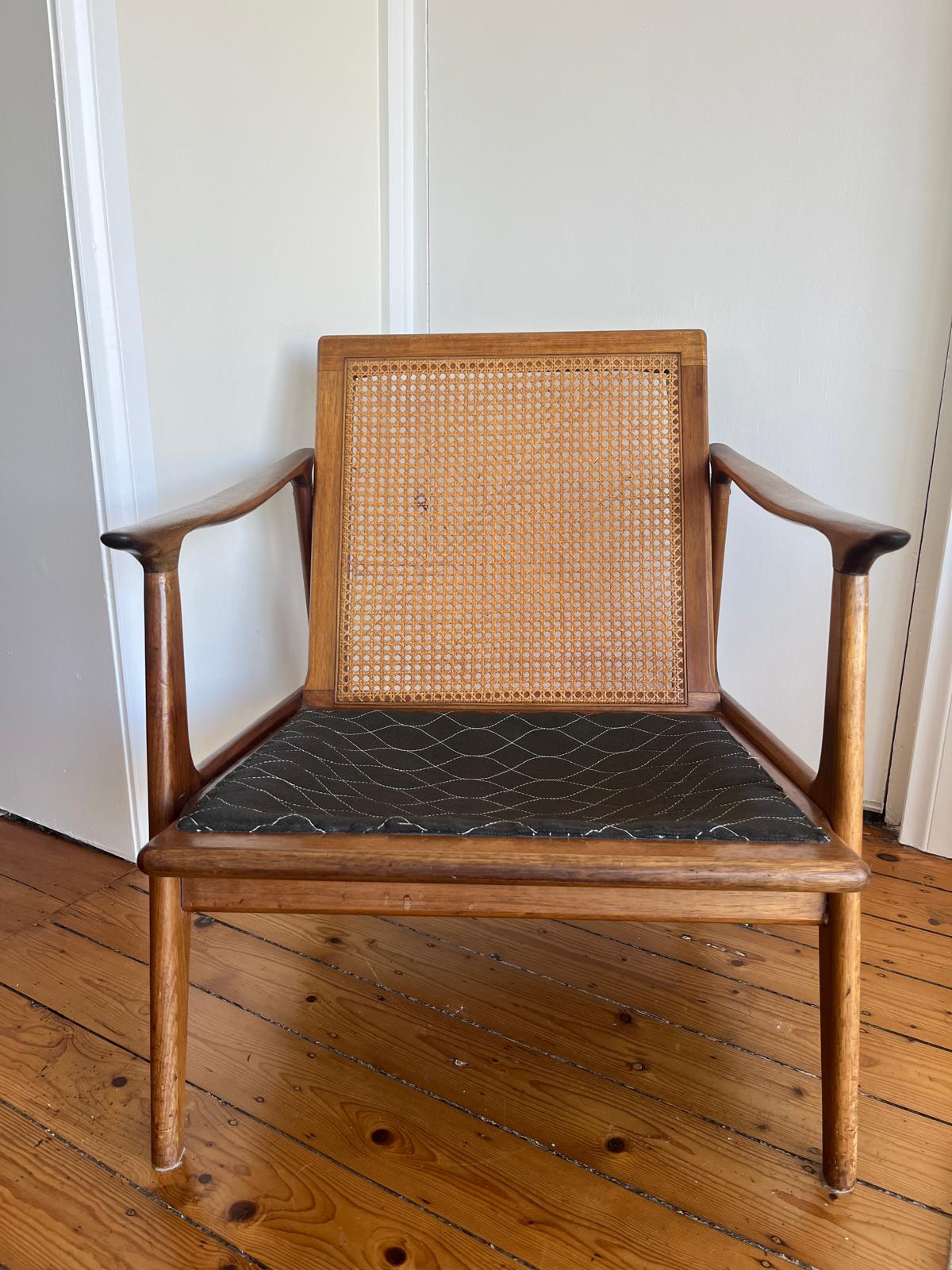 Vintage Parker Knoll Rattan Back Armchair circa 1960s