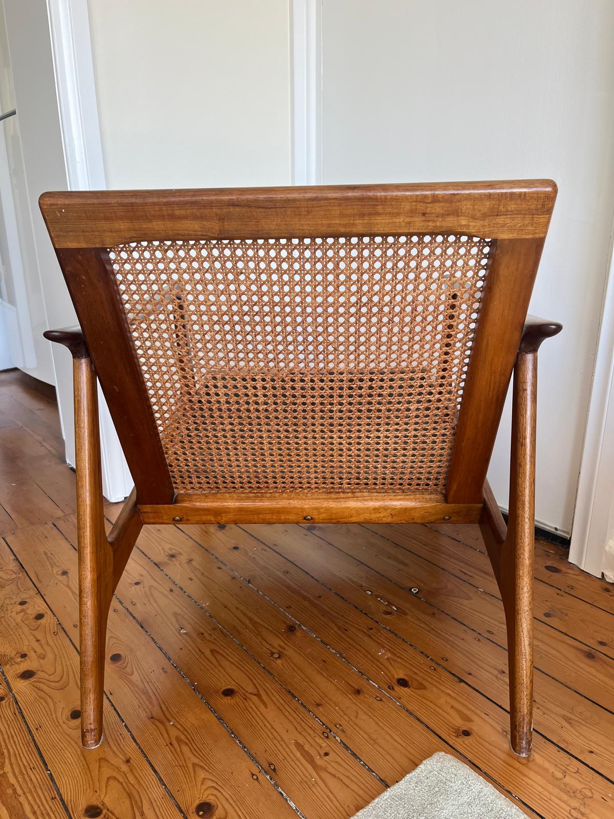 Vintage Parker Knoll Rattan Back Armchair circa 1960s