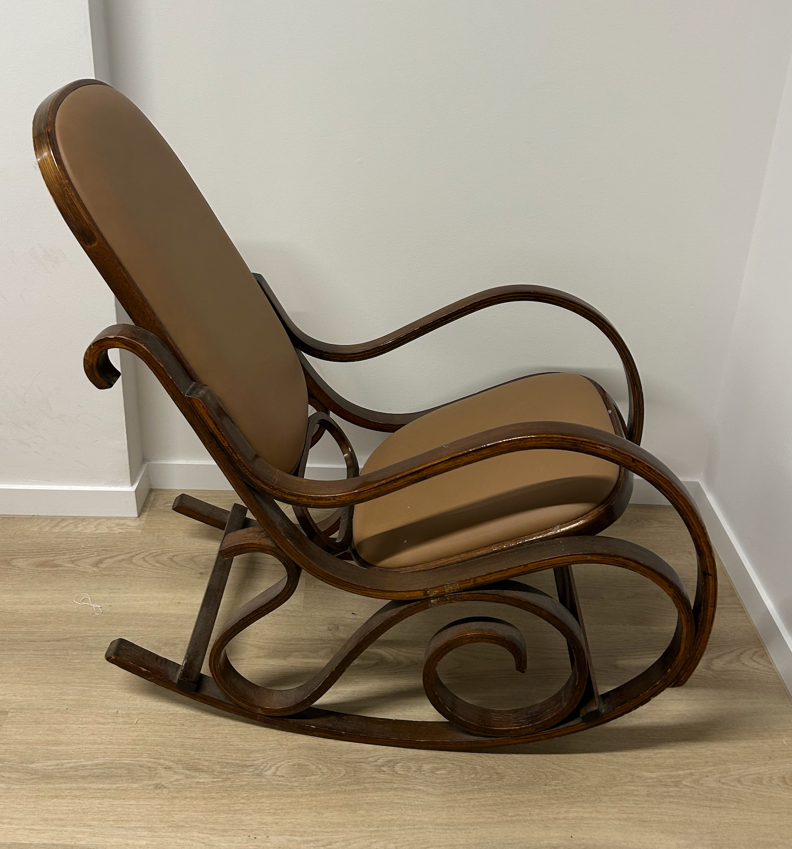 Thonet style Vintage Bentwood Rocking Chairs, pair