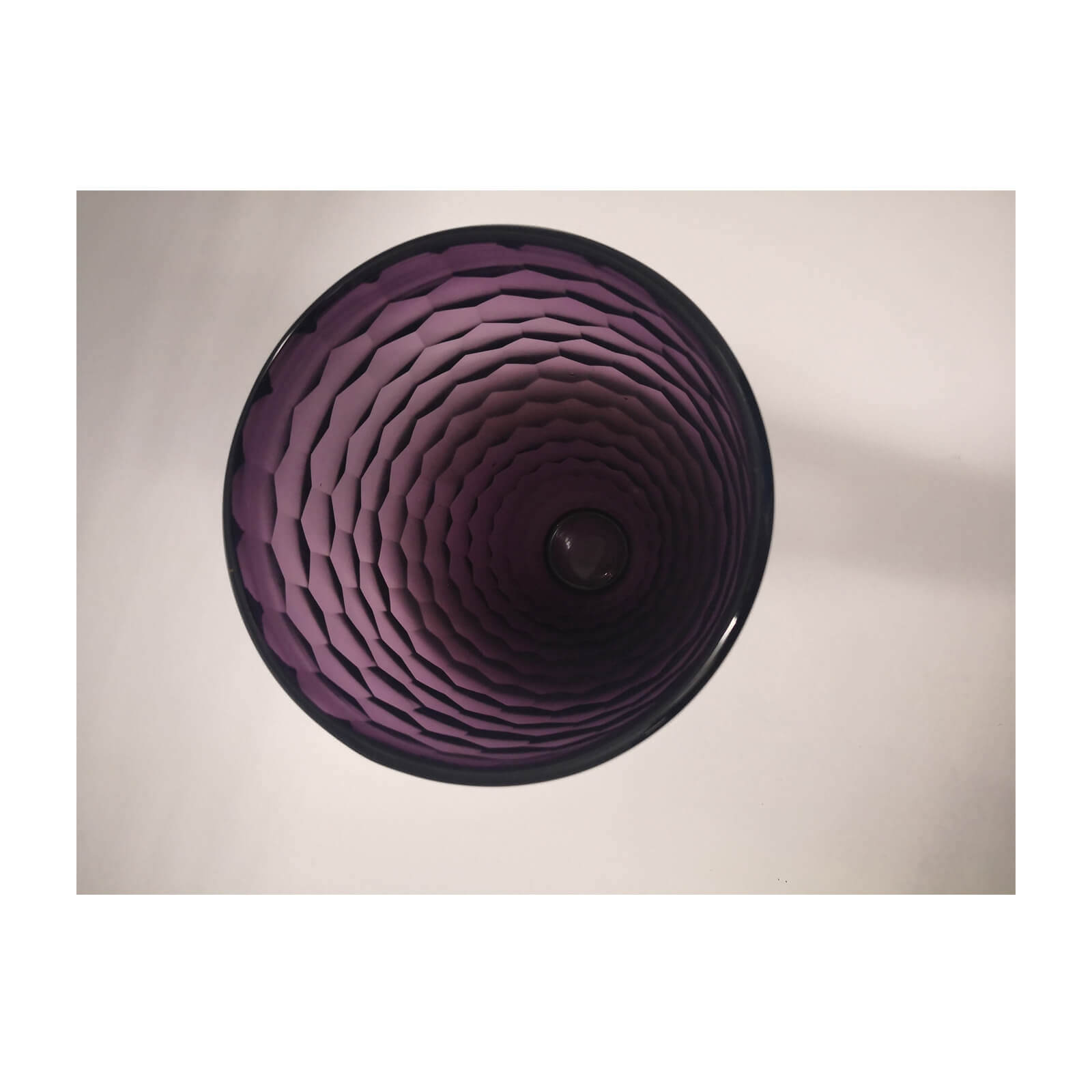 Amethyst Honeycomb Pattern Glass Vase