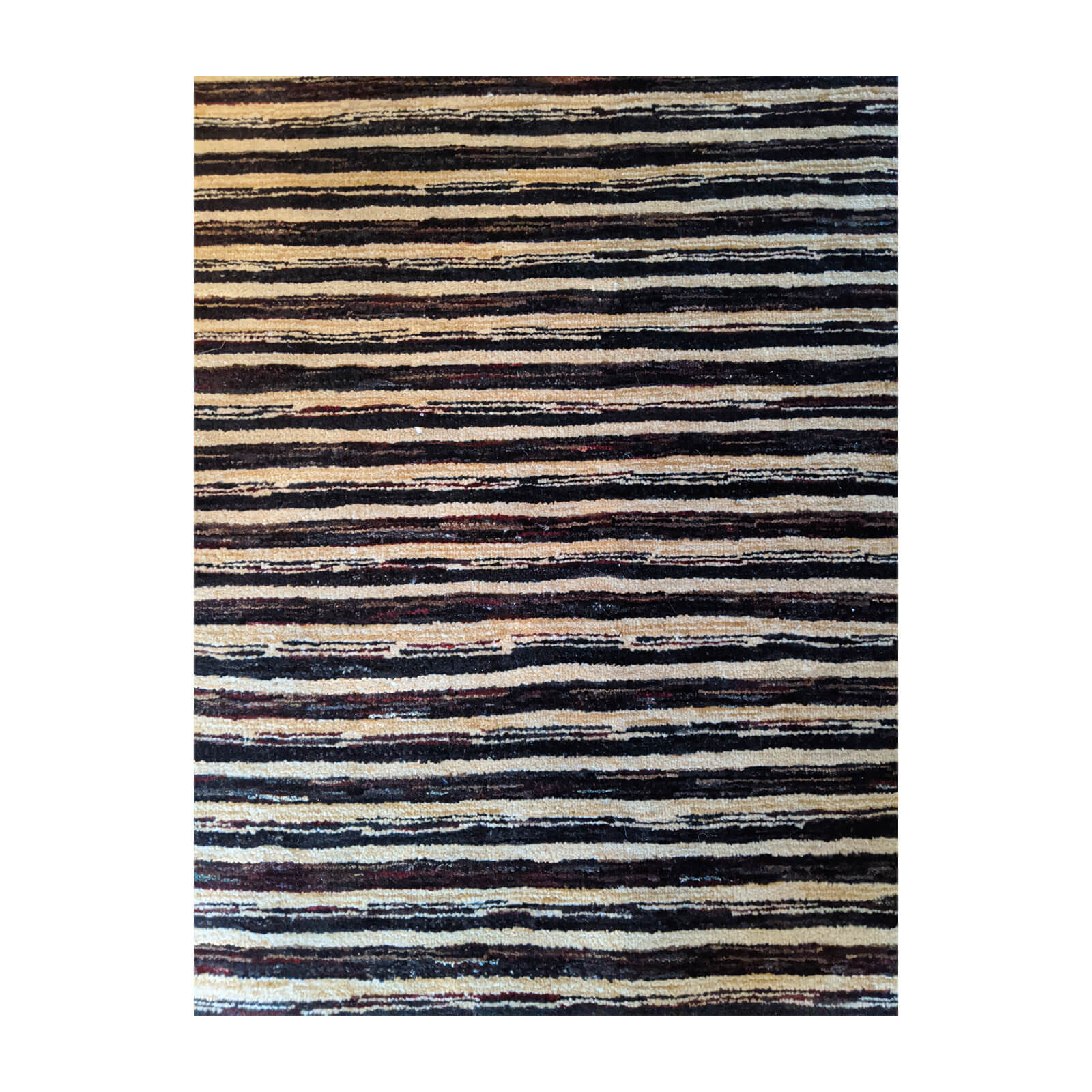 Cadrys Rug Black and White Striped