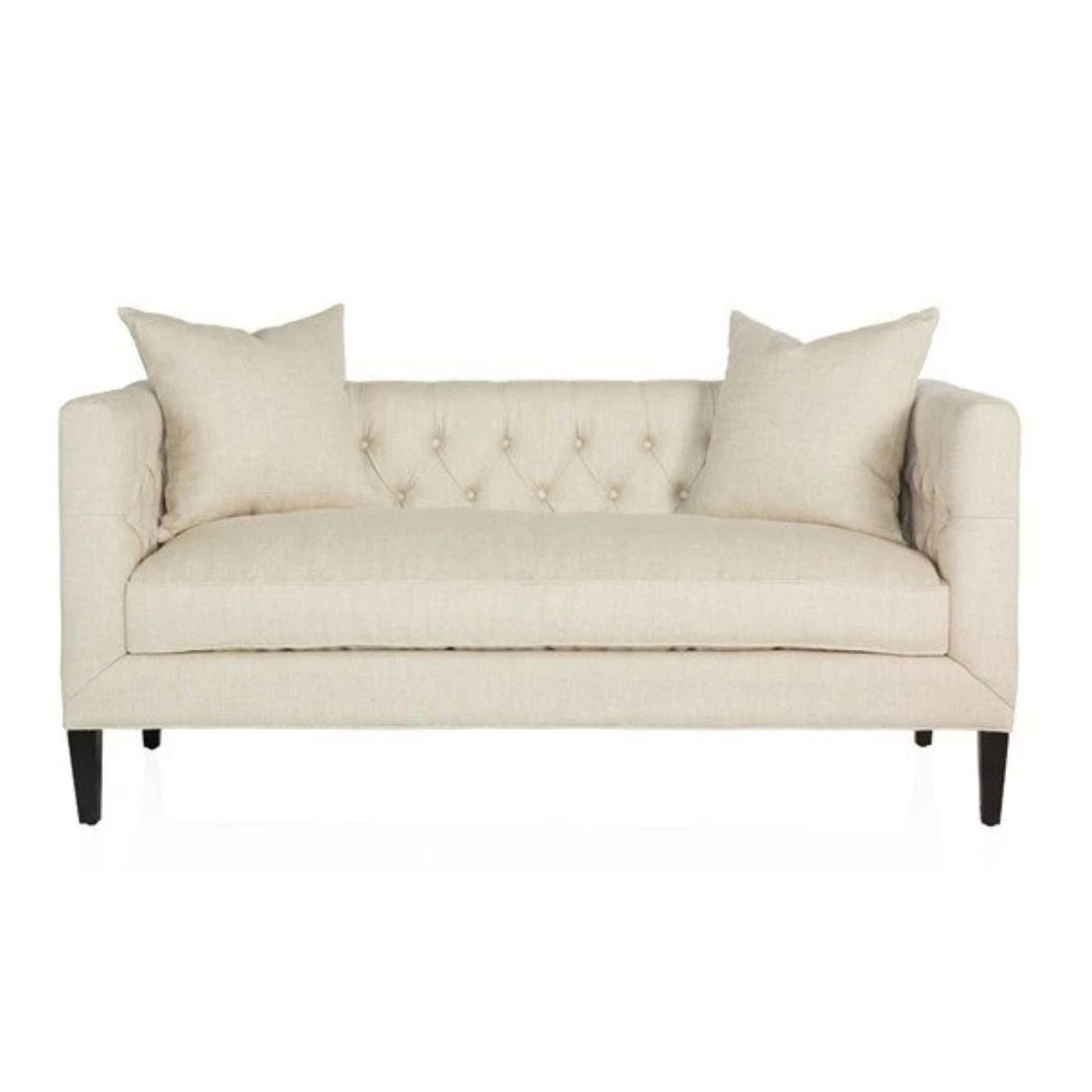 Coco Republic Chamonix Tufted Loveseat Sofas, Pair