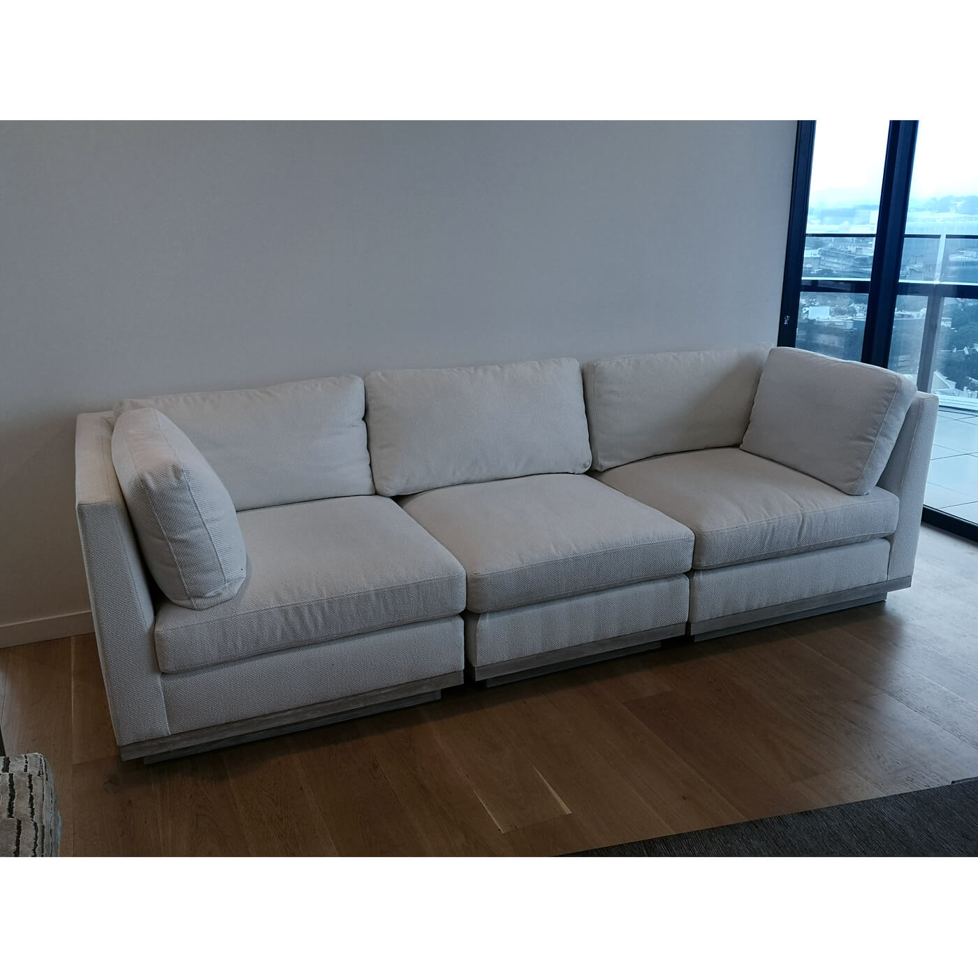 Cream modular 3 seater sofa