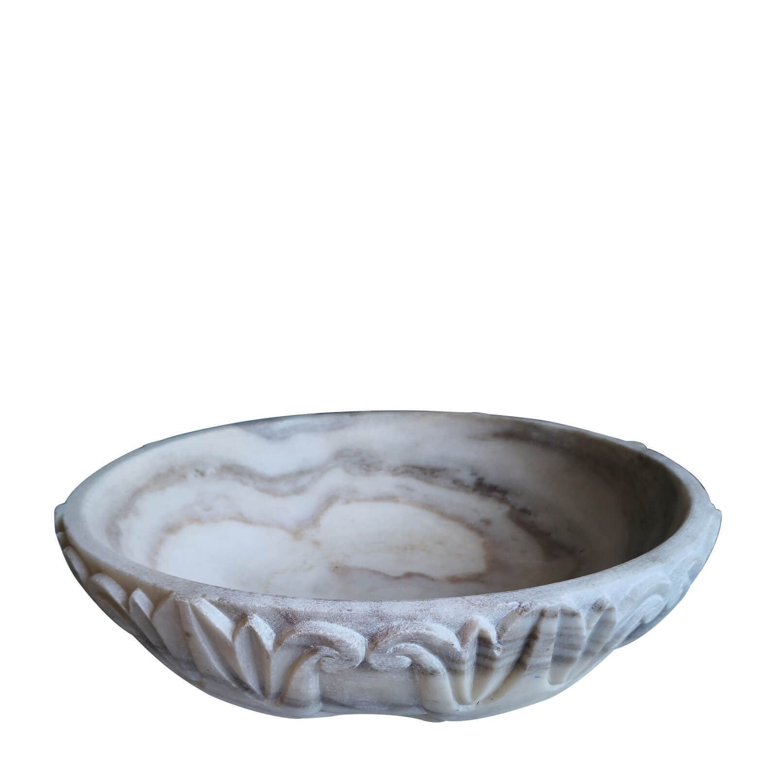 Indian Marble Carved Bowl