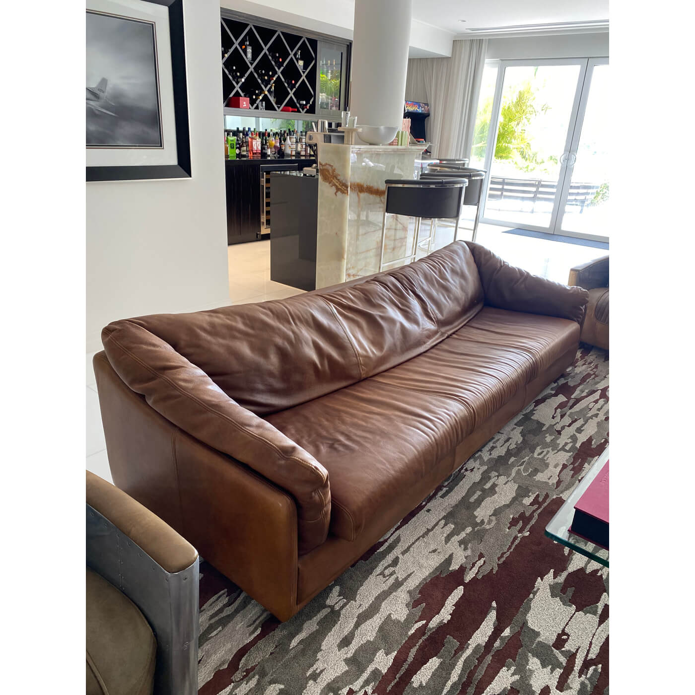 Leather 3 seater sofa