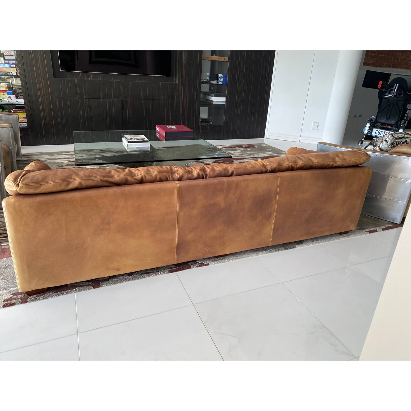 Leather 3 seater sofa