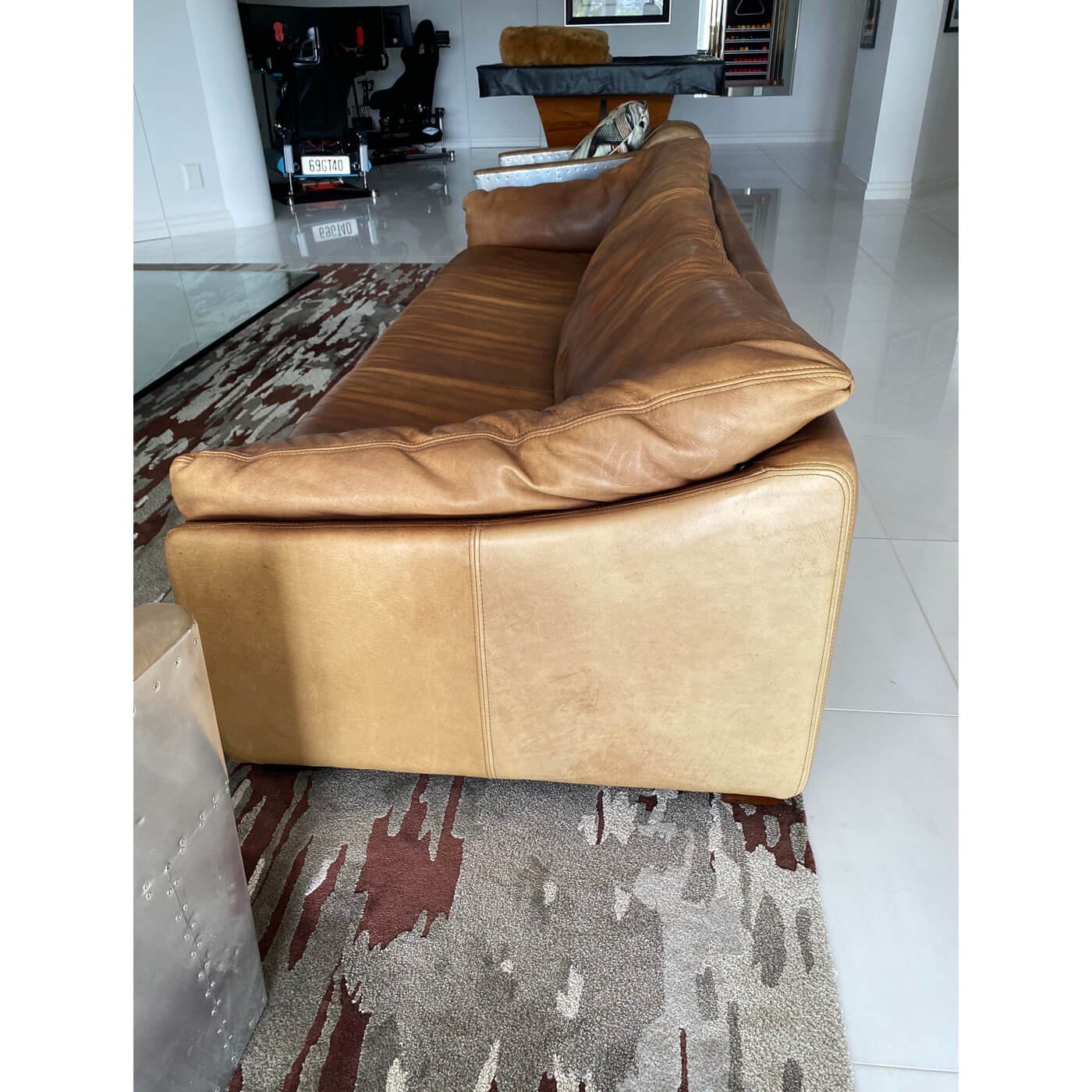 Leather 3 seater sofa