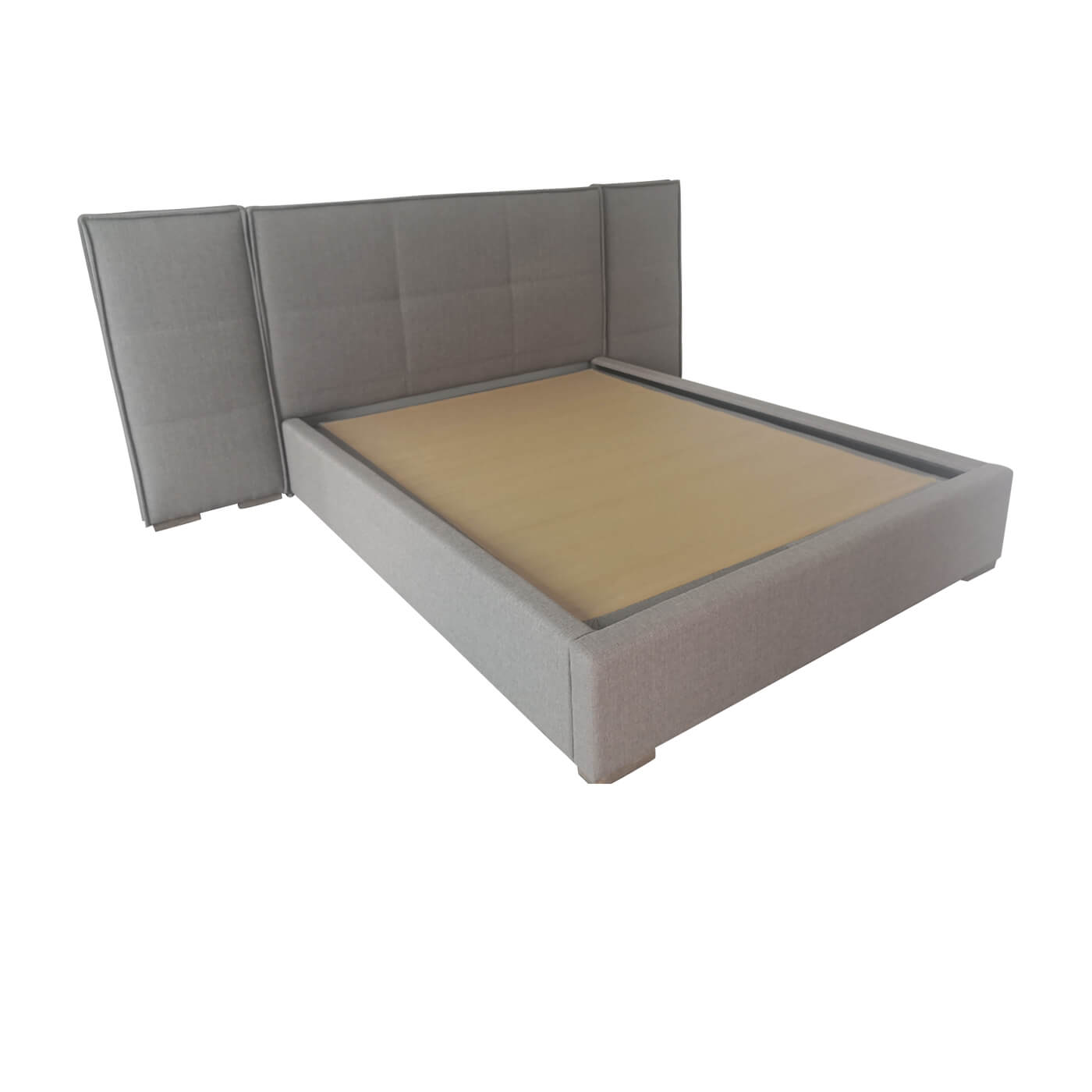 Max Sparrow Hyde upholstered queen bed with side panels