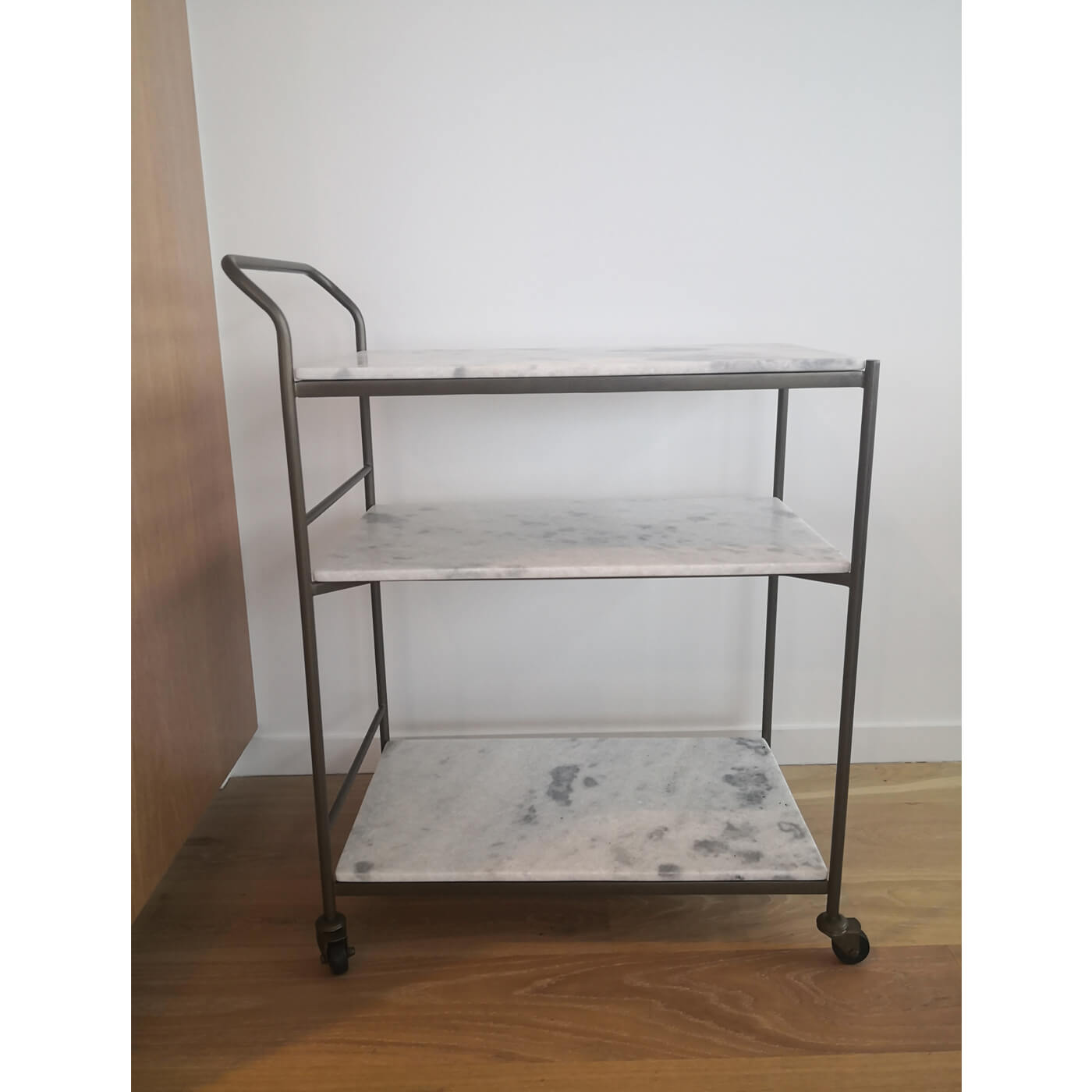 Pottery barn Burwell marble bar cart trolley