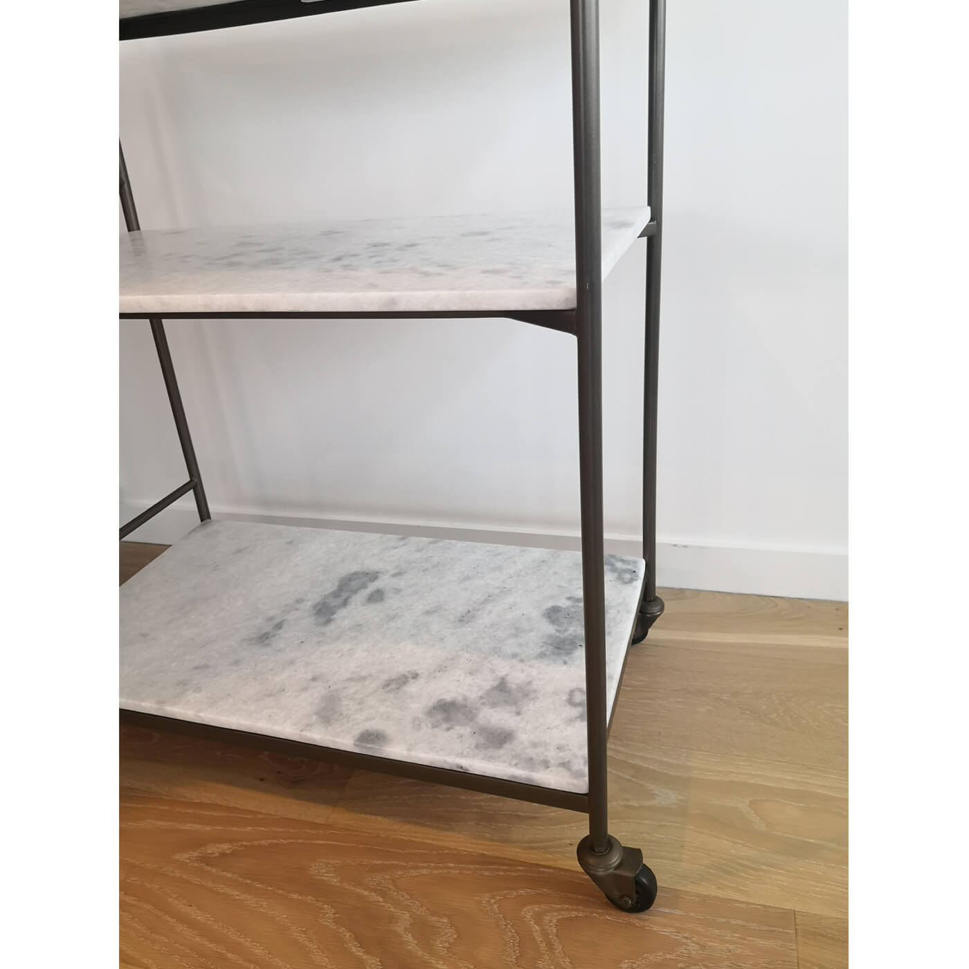 Pottery barn Burwell marble bar cart trolley