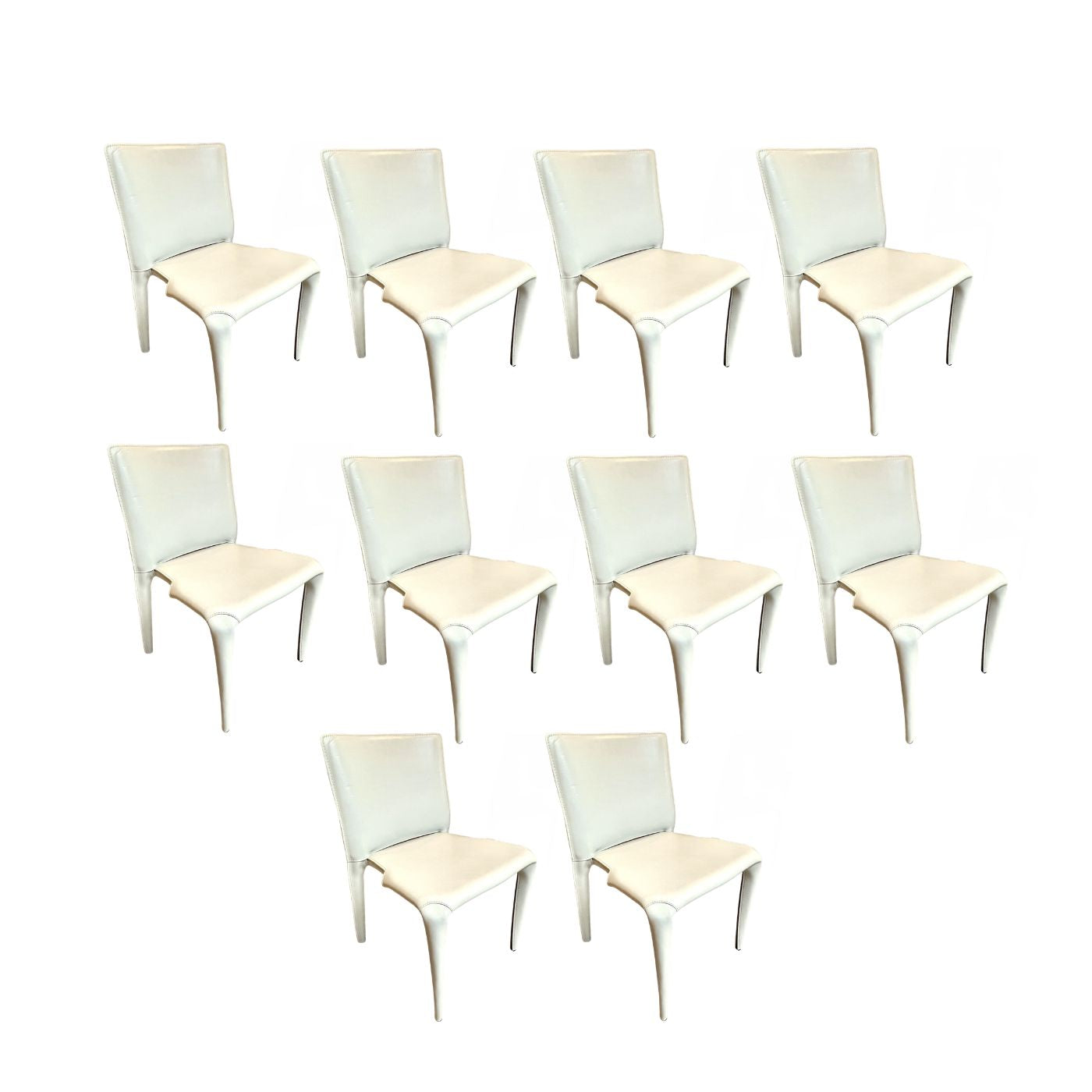Mario Bellini for Cassina "Bull" 422 Dining Chairs, Set of 10