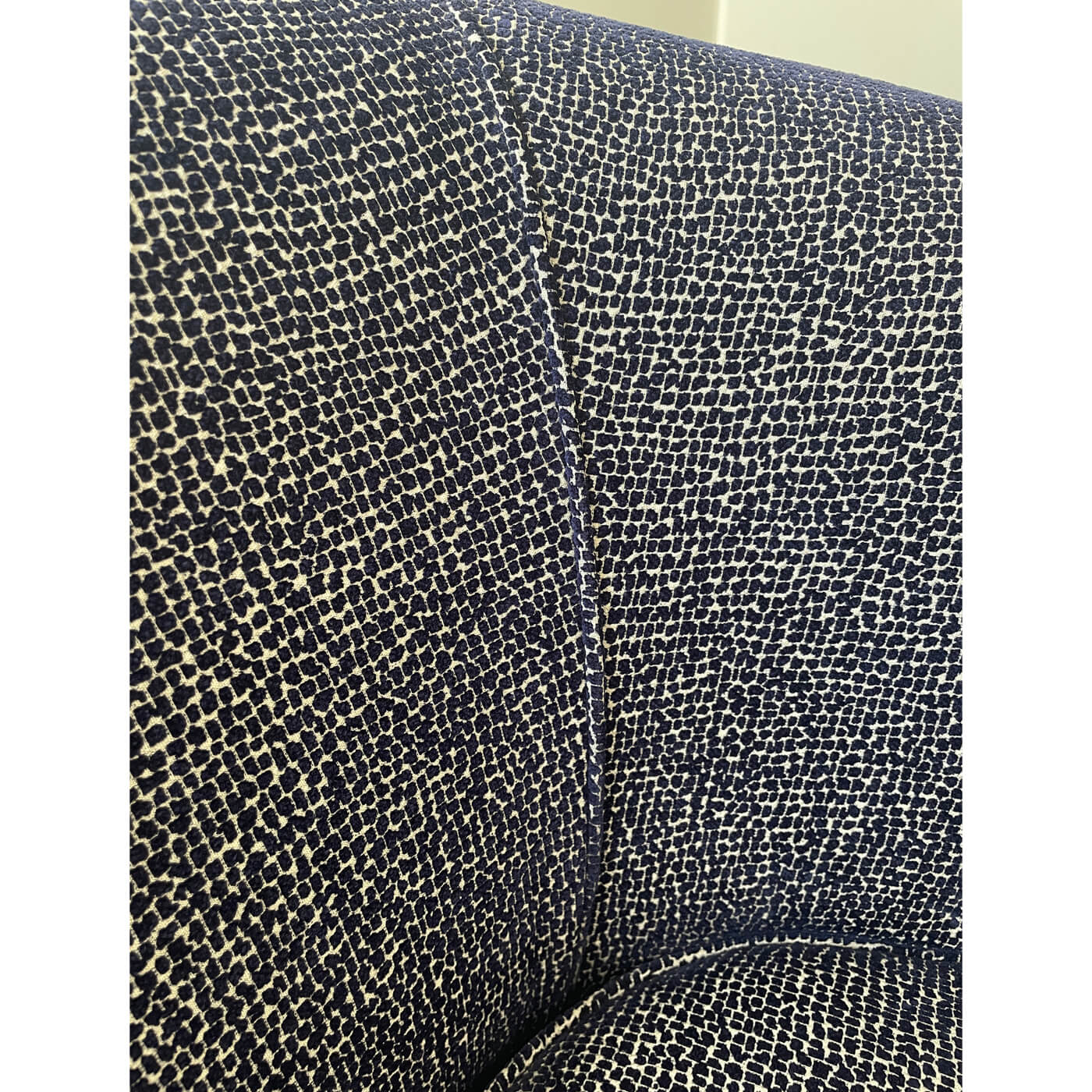 Tub Chairs in Navy Print, pair