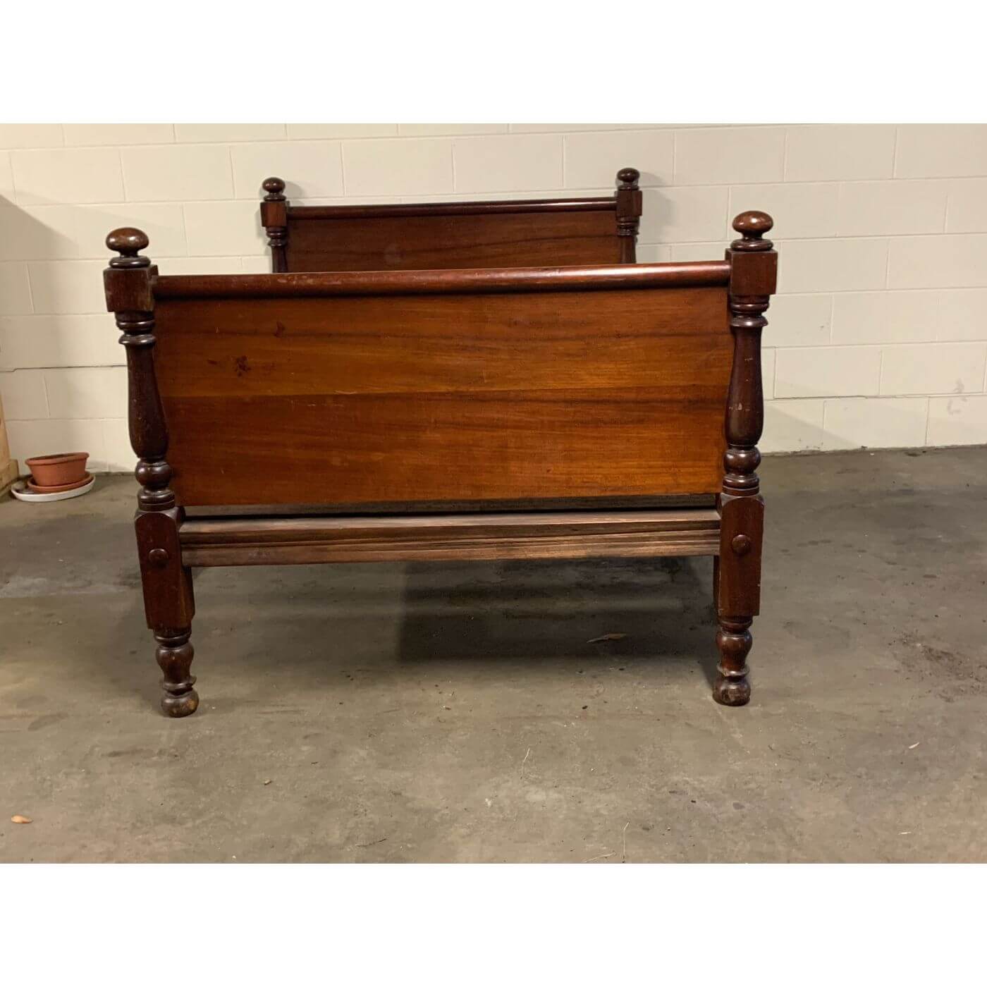 Antique cedar double bed