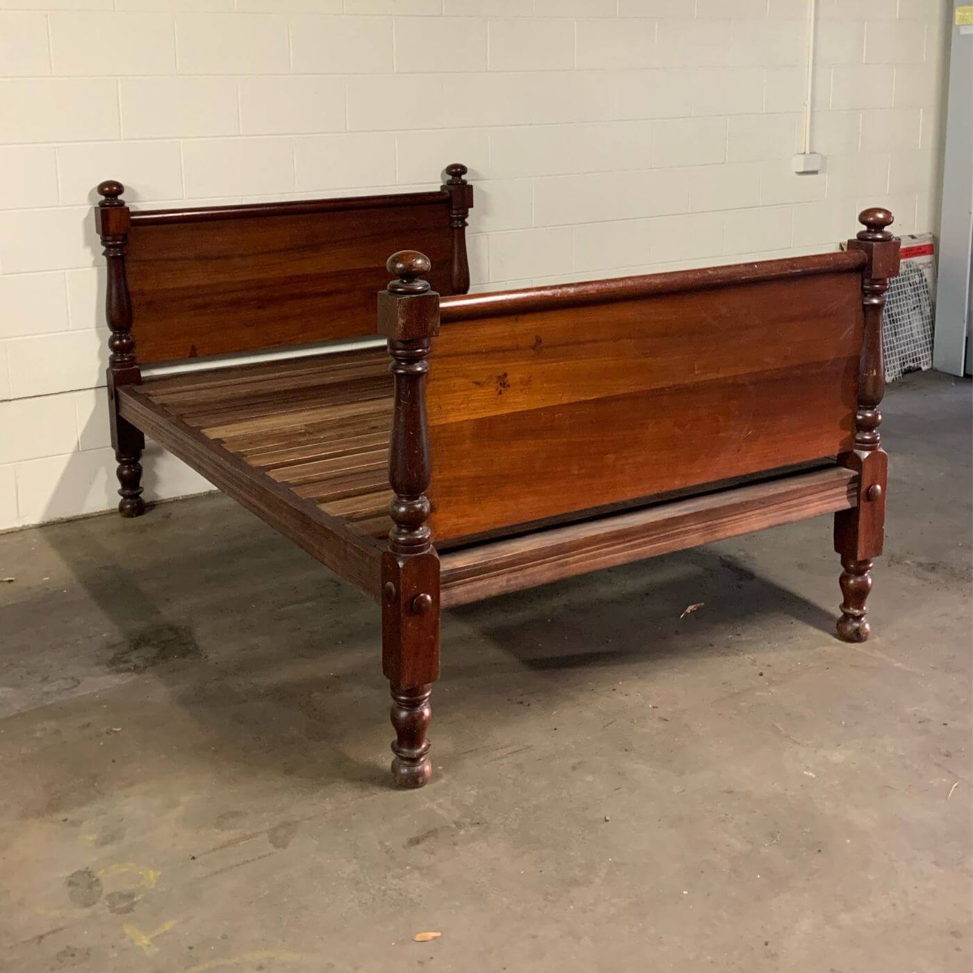 Antique cedar double bed