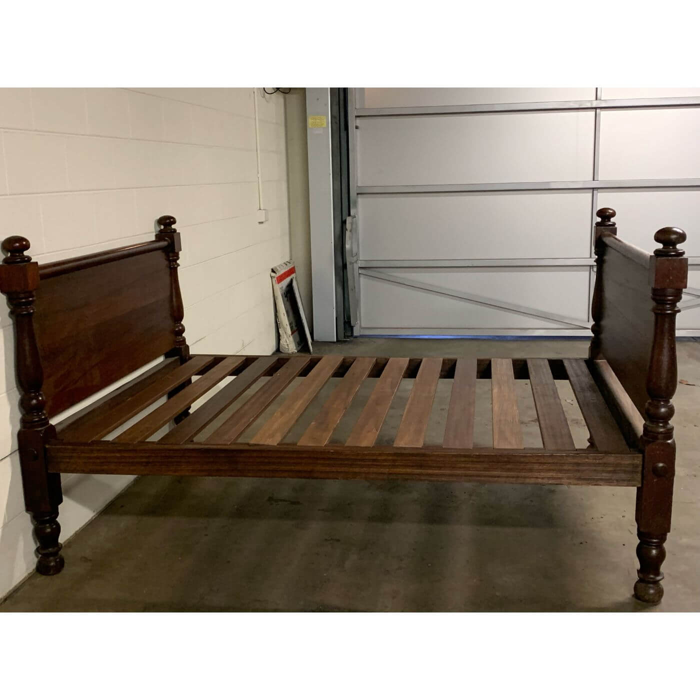 Antique cedar double bed