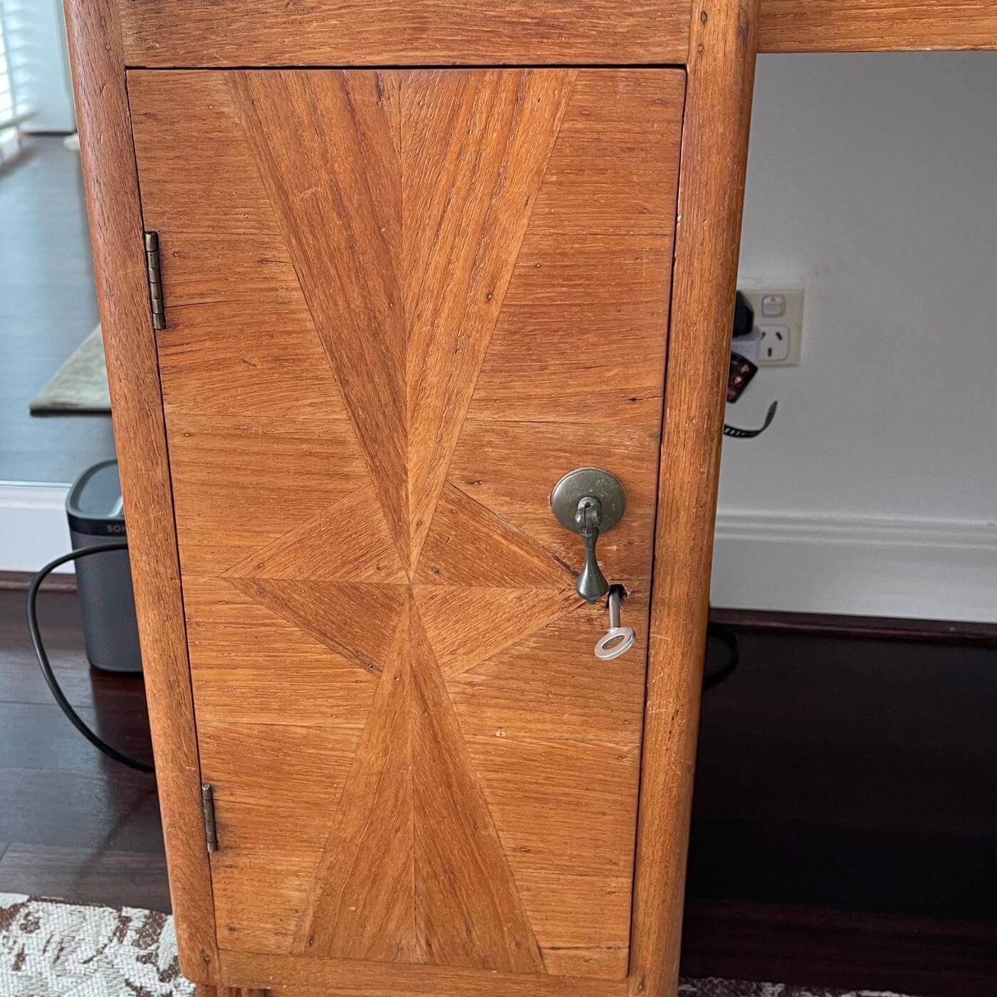 Antique Art Deco Teak Dressing Table