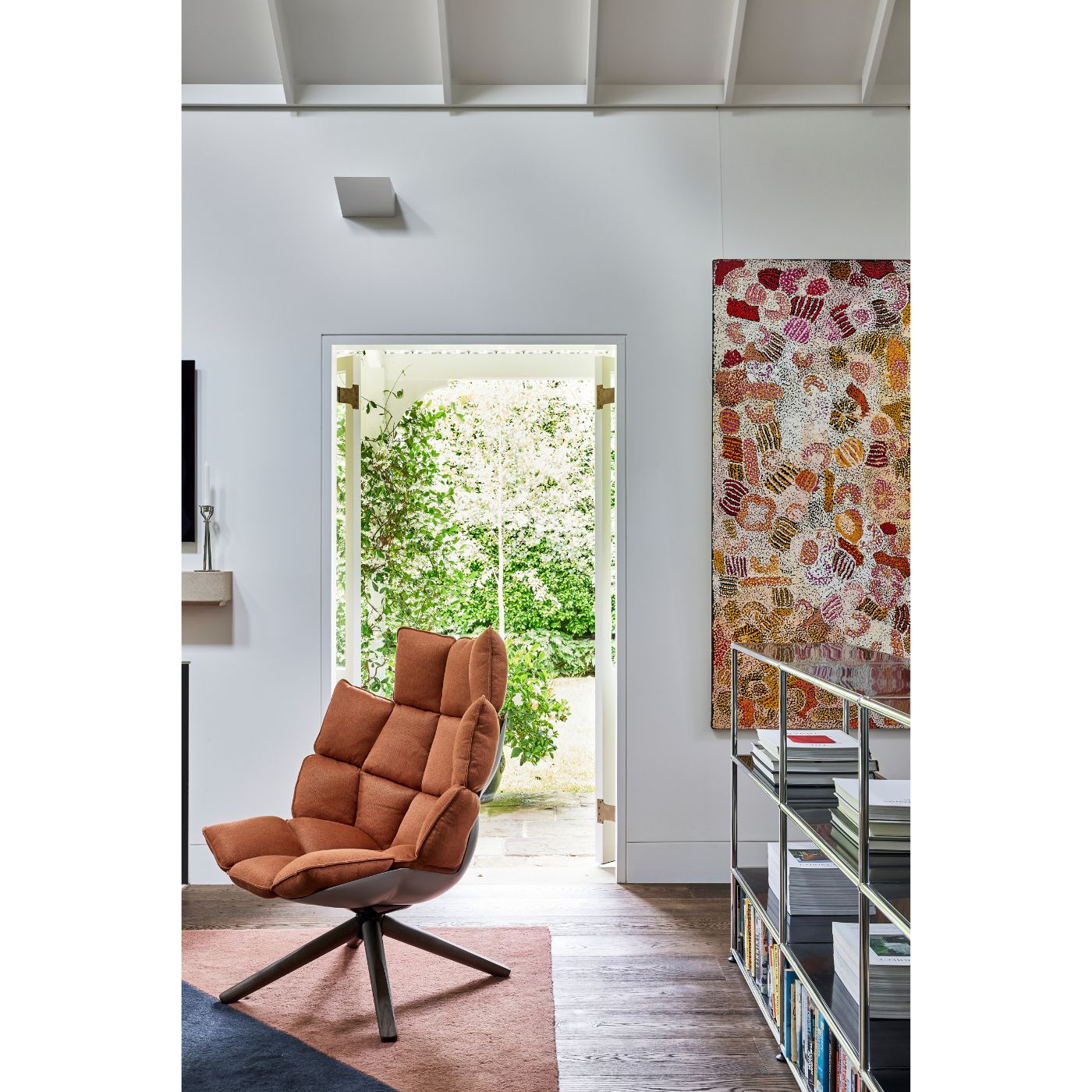 B&B Italia Husk Swivel Armchair with Snug Sides and Headrest